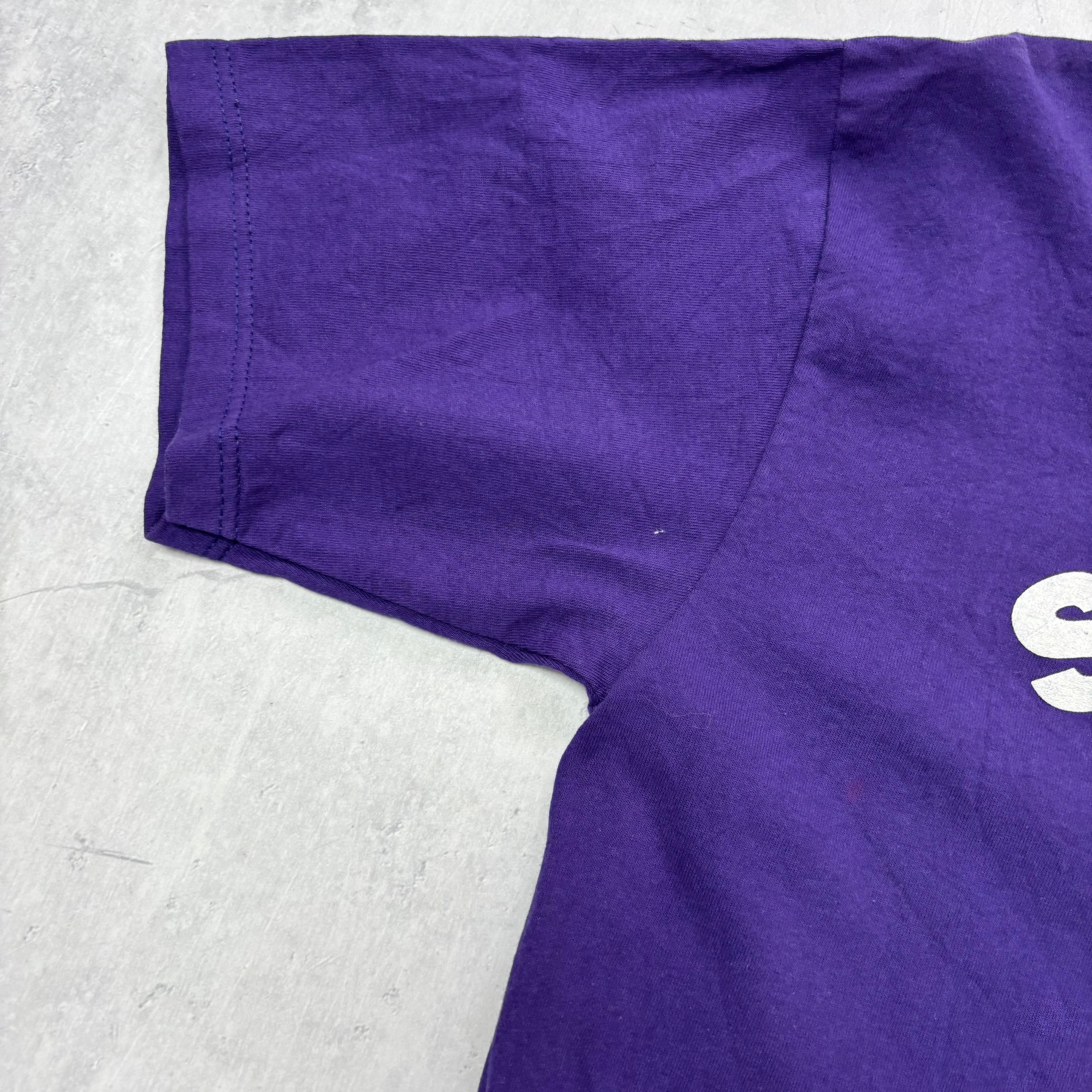 Vintage T Shirt Mens Medium Purple Graphic Print 90s Dance (E)