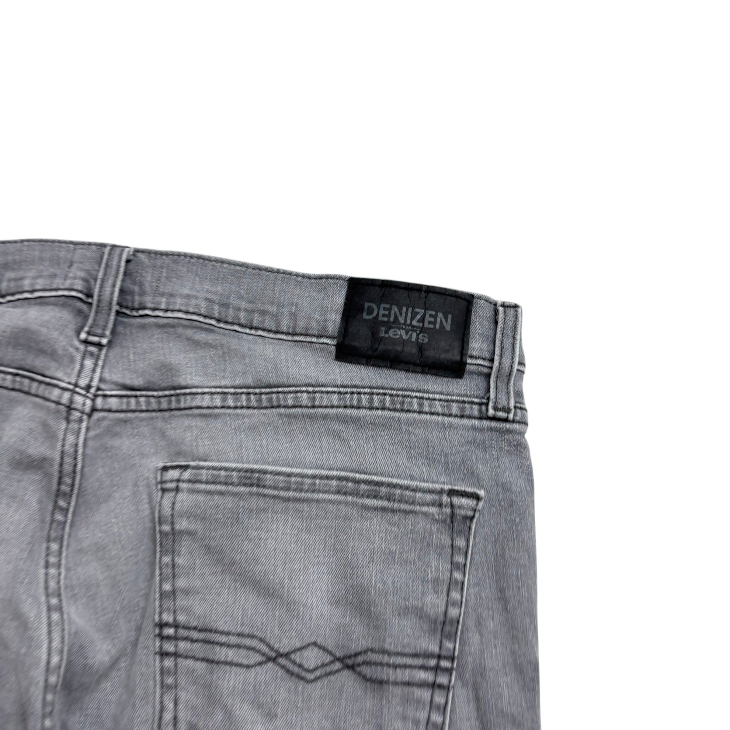 Levis Denizen Jeans W34 L30 Mens Grey Slim Fit Stretch Denim (E)