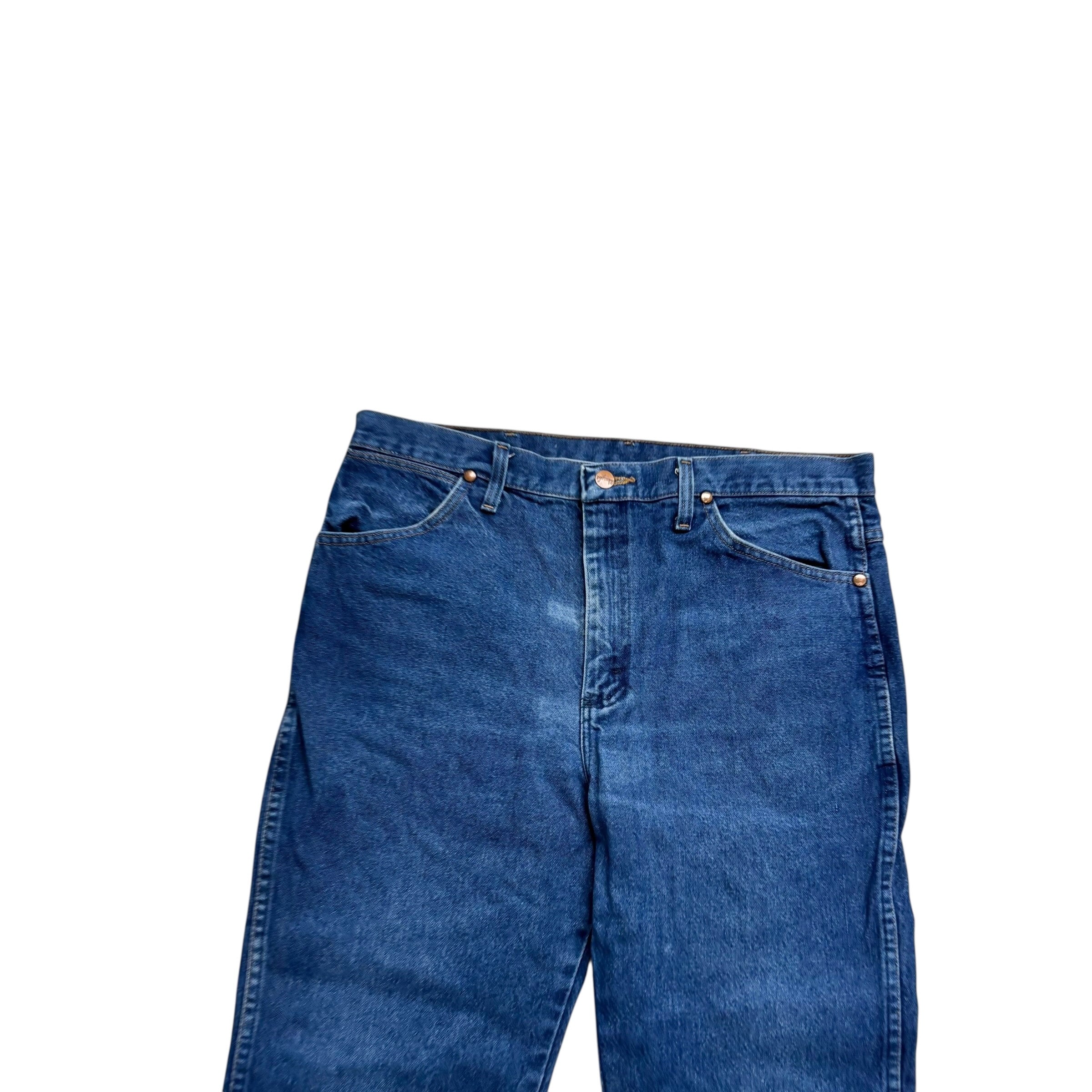 Wrangler Jeans Cowboy Cut W34 L30 Mens Mid Blue 936 Slim Fit Denim (E)