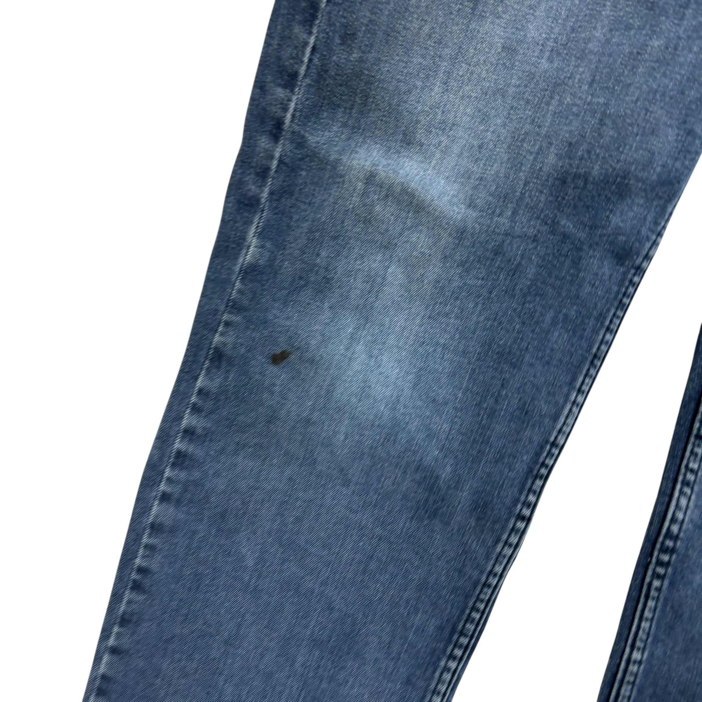Levis 514 Jeans W32 L32 Mens Navy Blue Slim Straight Fit Stretch Denim (F)