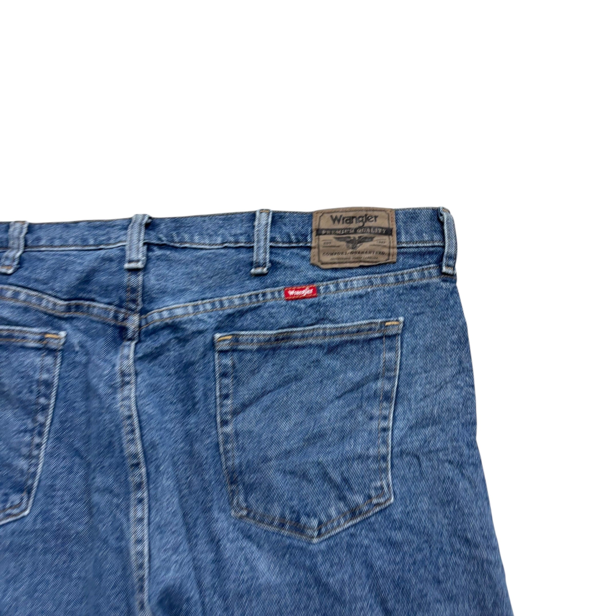 Wrangler Baggy Jorts W40 Mens Denim Shorts Mid Blue Relaxed Fit Stretch (E)