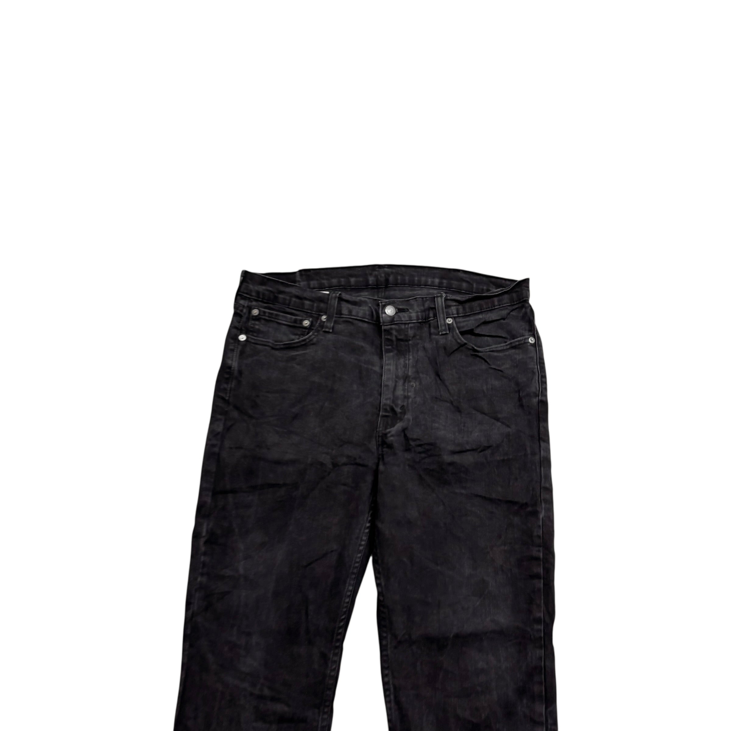 Levis 514 Jeans W36 L31 Mens Black Regular Straight Fit Stretch Denim
