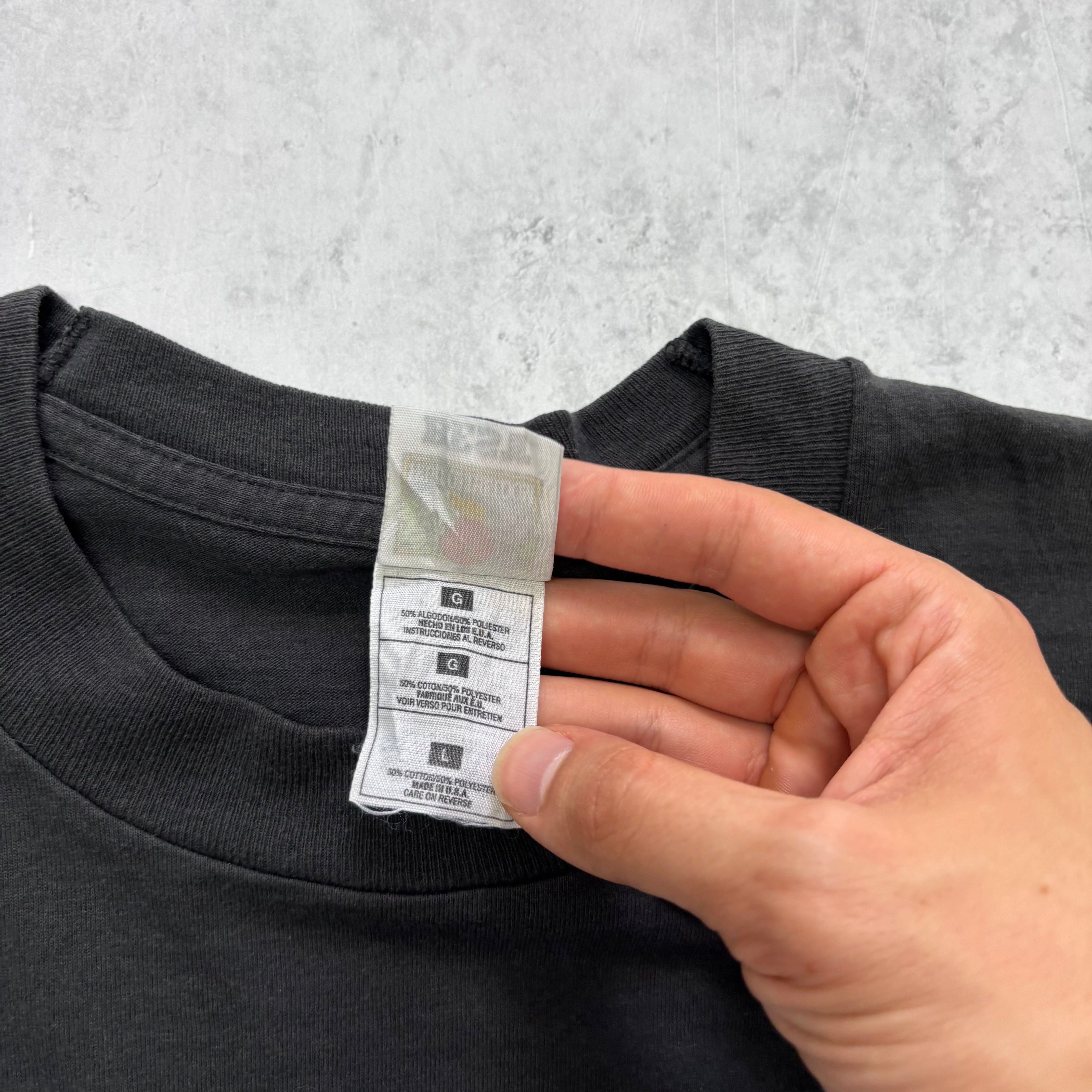 Vintage T Shirt Mens Medium Black Single Stitch Graphic Print 90s Music (E)