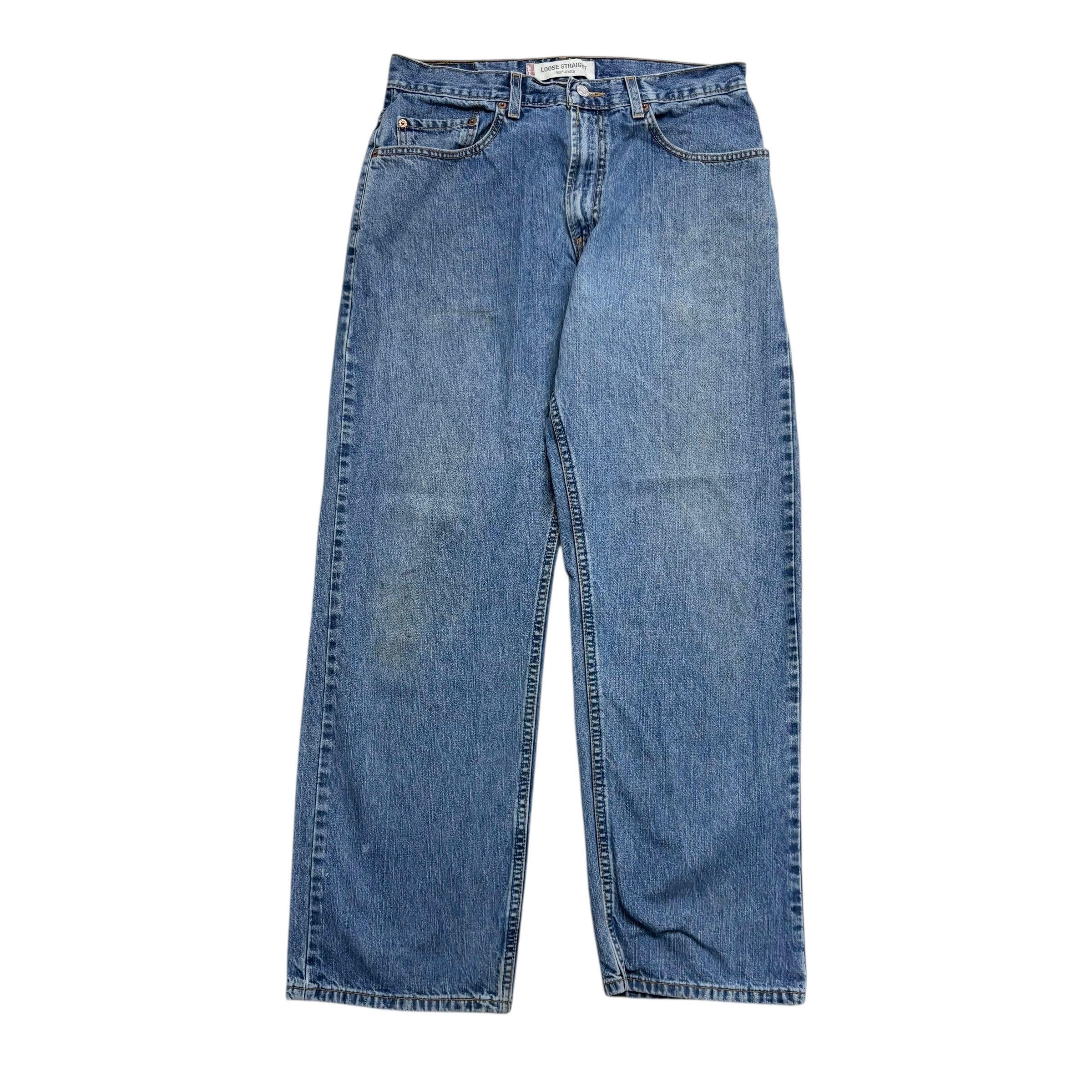 Levis 569 Jeans W33 L31 Mens Mid Blue Baggy Relaxed Straight Fit Vintage