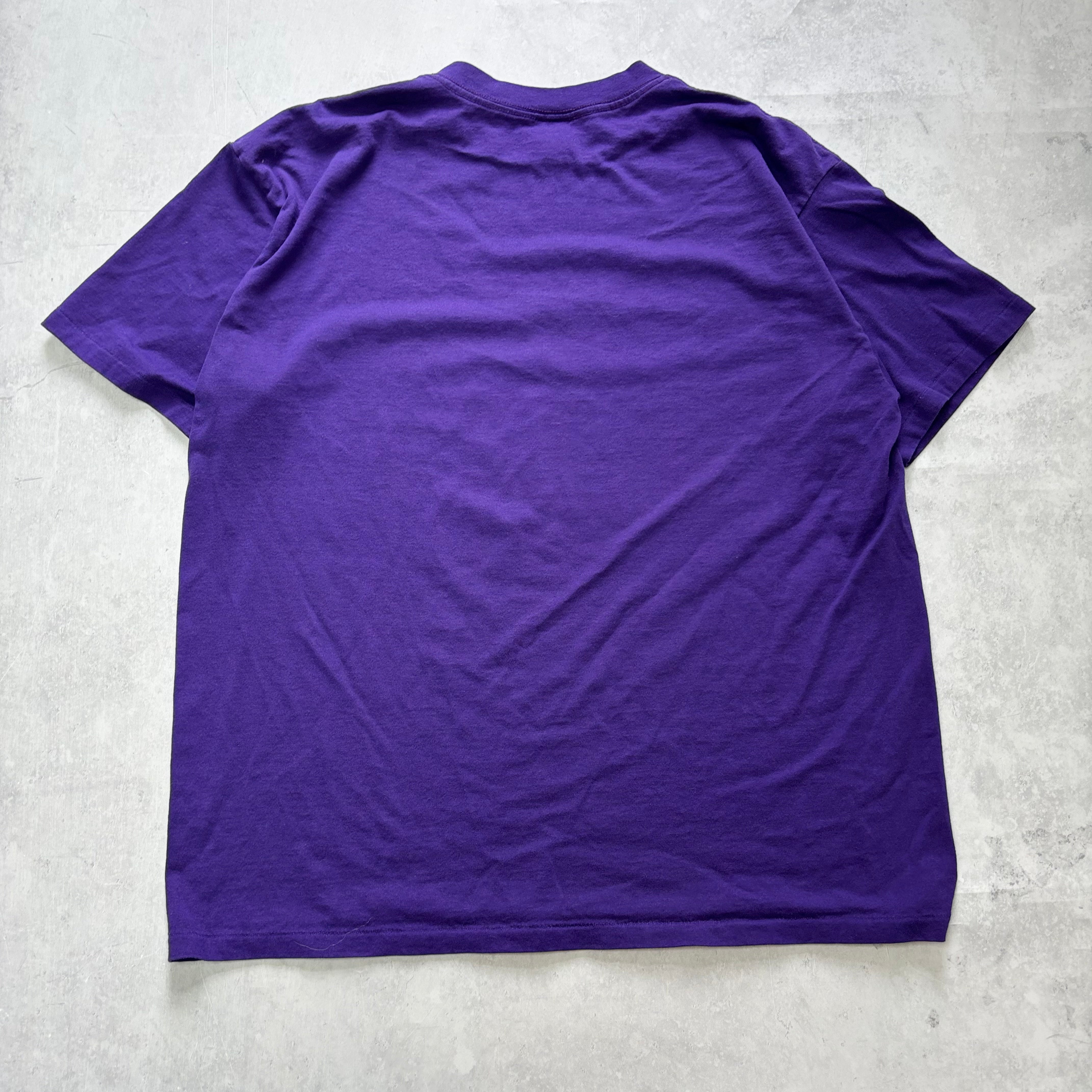 Vintage T Shirt Mens XL Purple Single Stitch Graphic Print 90s Nature USA (E)