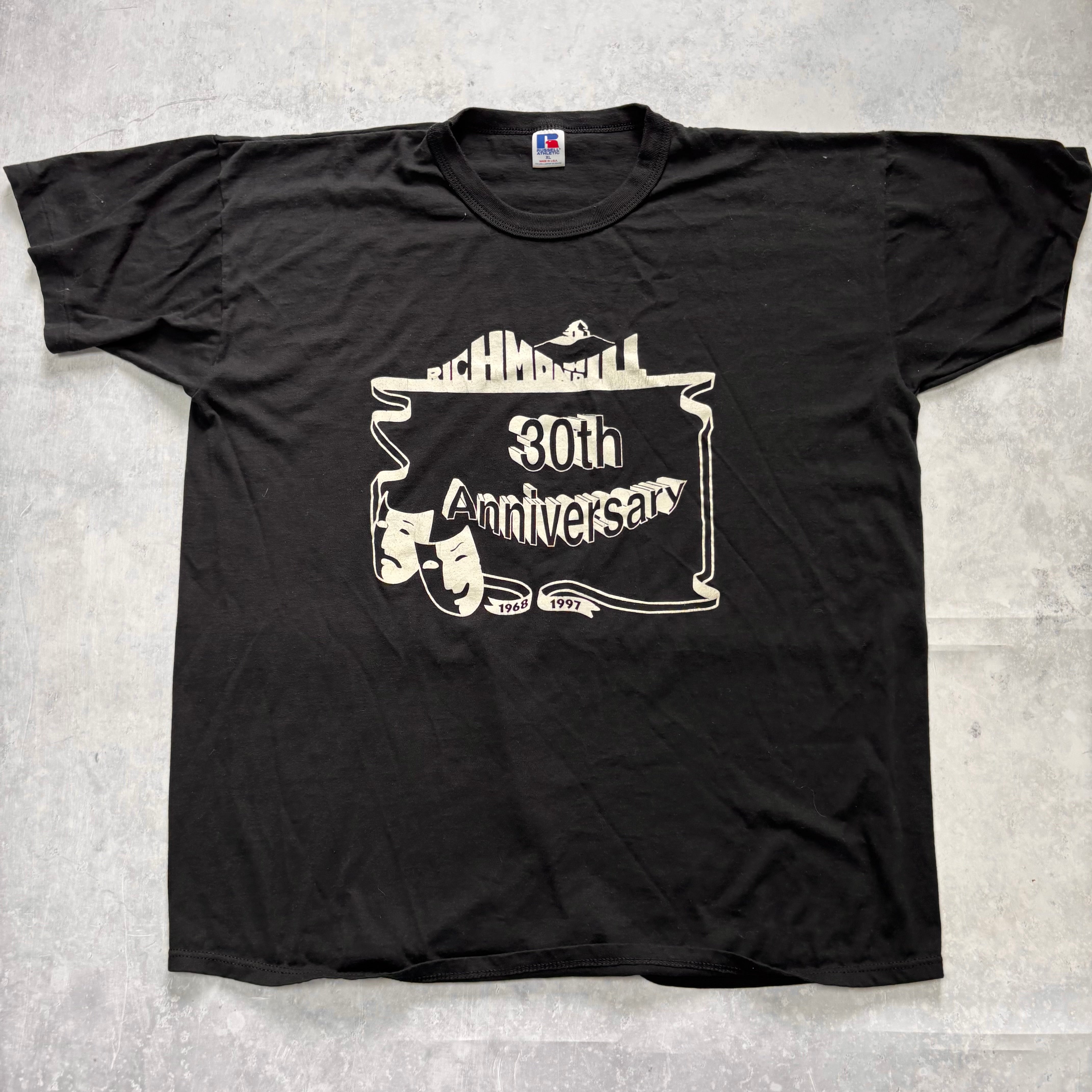 Vintage T Shirt Mens XL Black Single Stitch Graphic Print 90s Theatre (E)