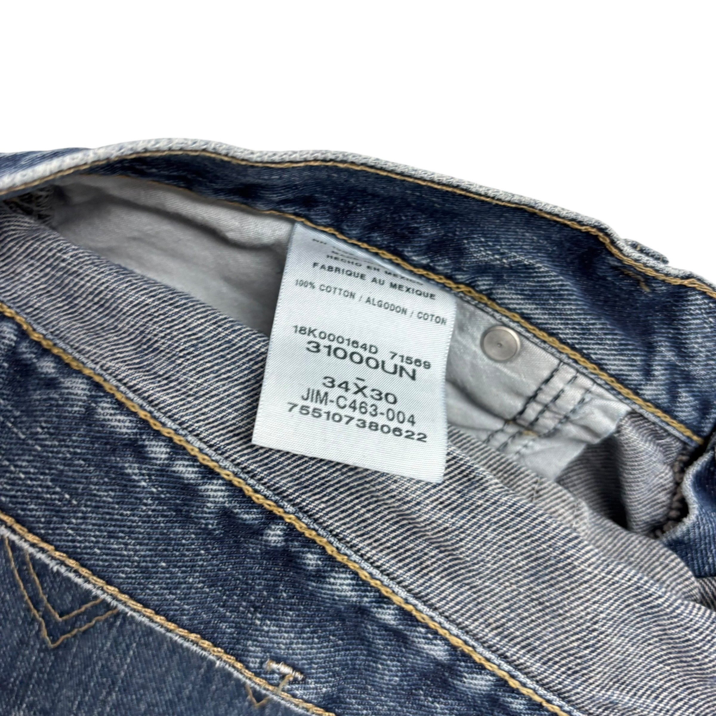 Wrangler Jeans W34 L30 Mens Mid Blue Relaxed Straight Fit Vintage Denim