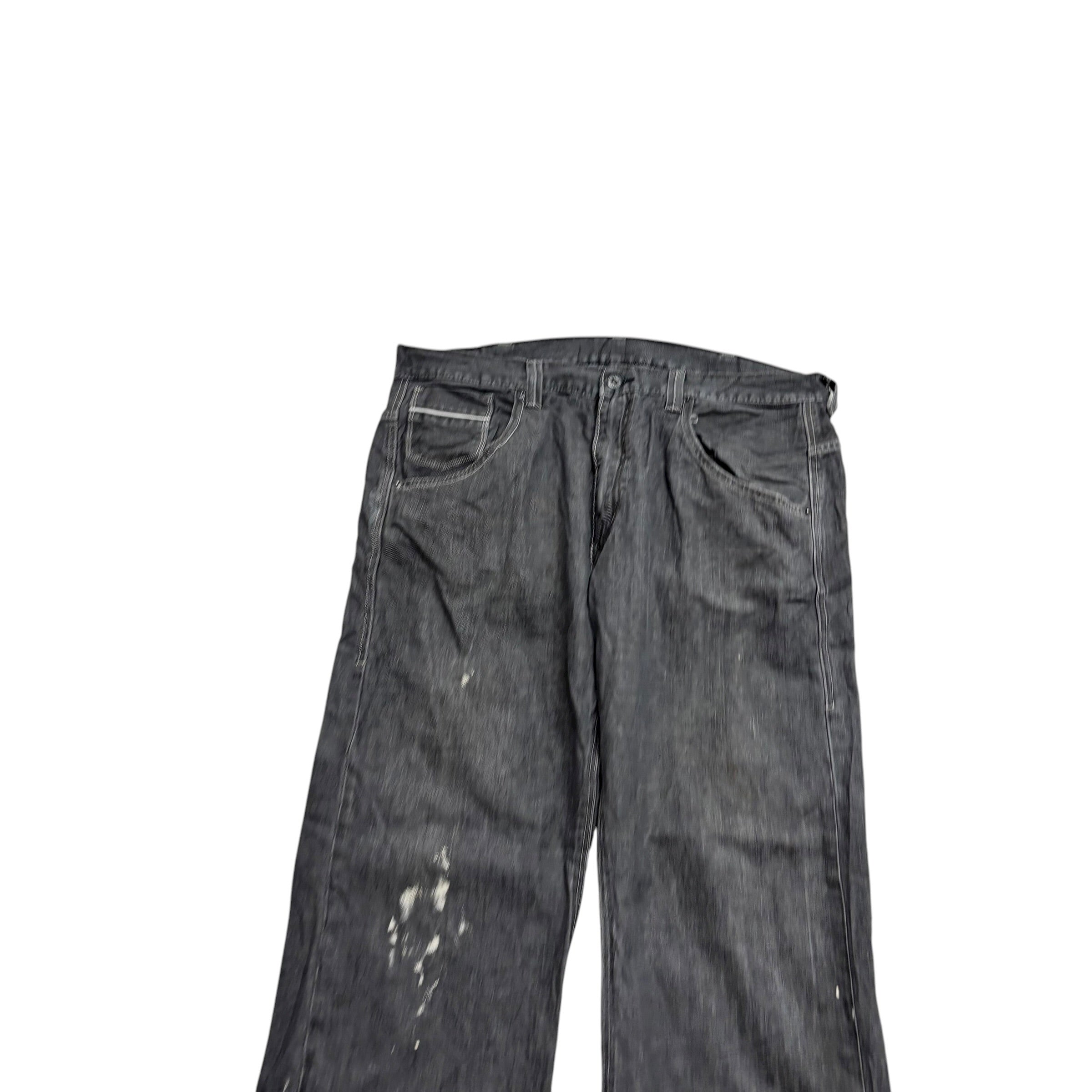 Levis 569 Jeans W38 L33 Mens Grey Baggy Relaxed Straight Fit Vintage Denim (F)