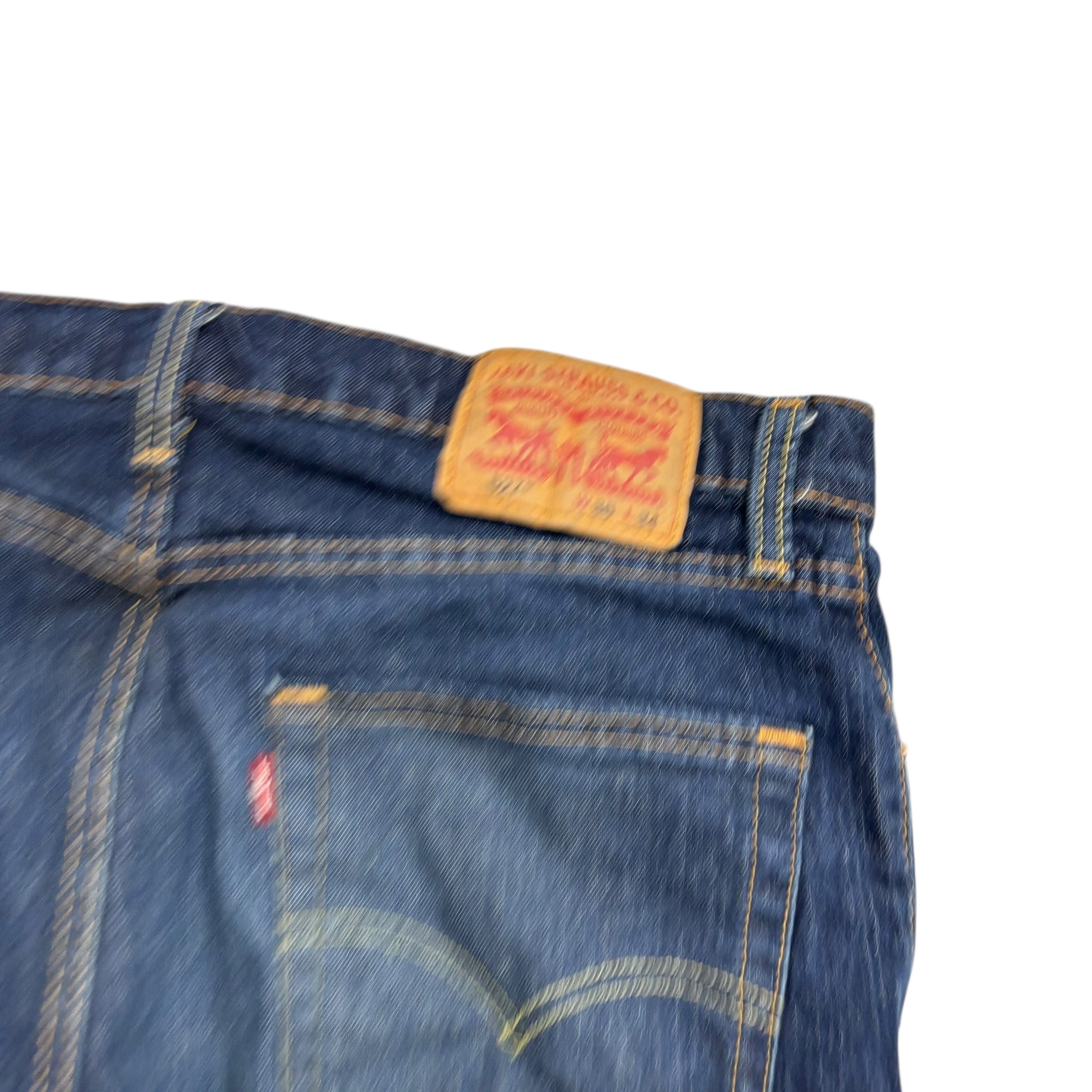 Levis 527 Jeans W34 L34 Mens Dark Blue Slim Bootcut Fit Stretch Denim (E)