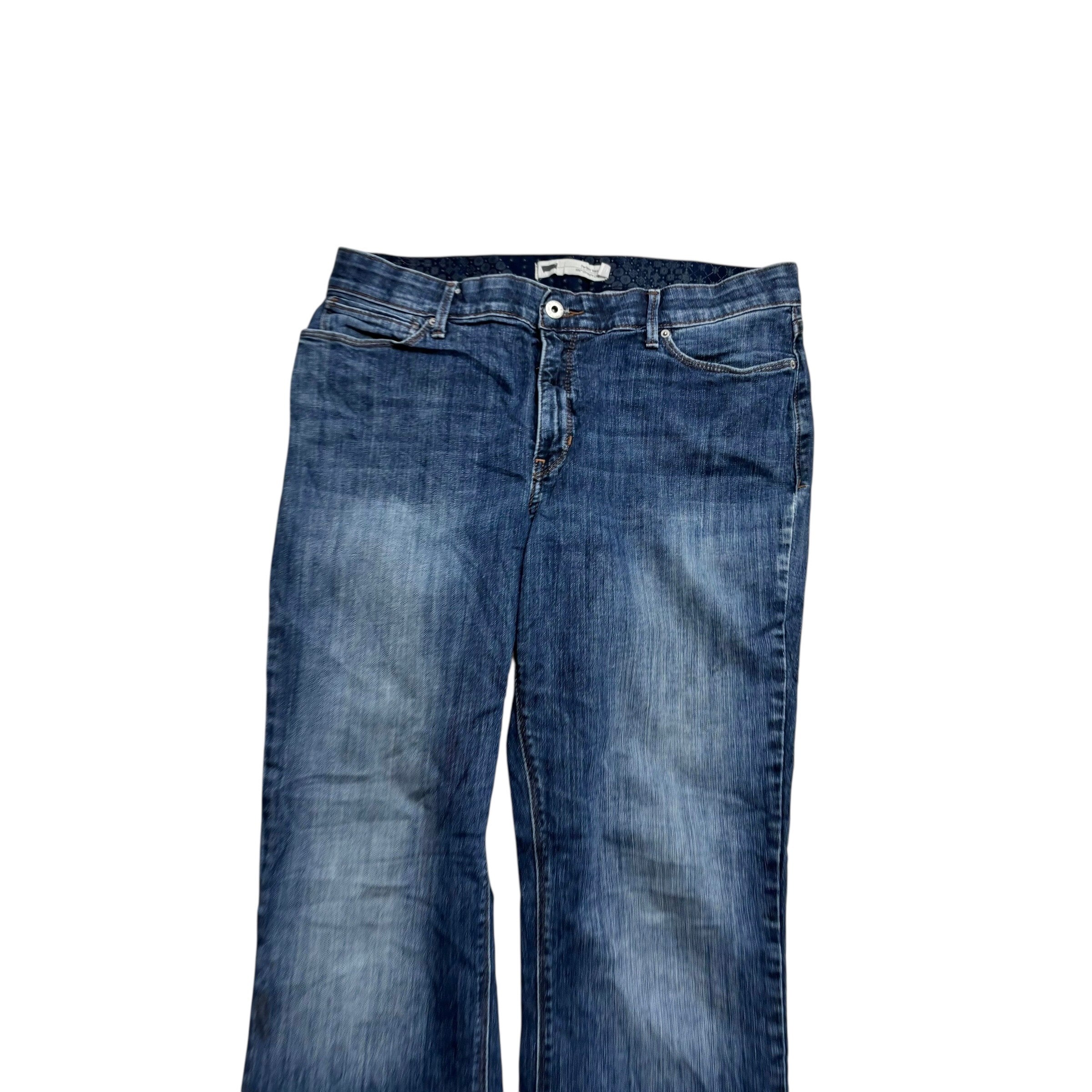 Levis 525 Jeans W33 L32 Womens Regular Straight Mid Blue Stretch Denim (E)