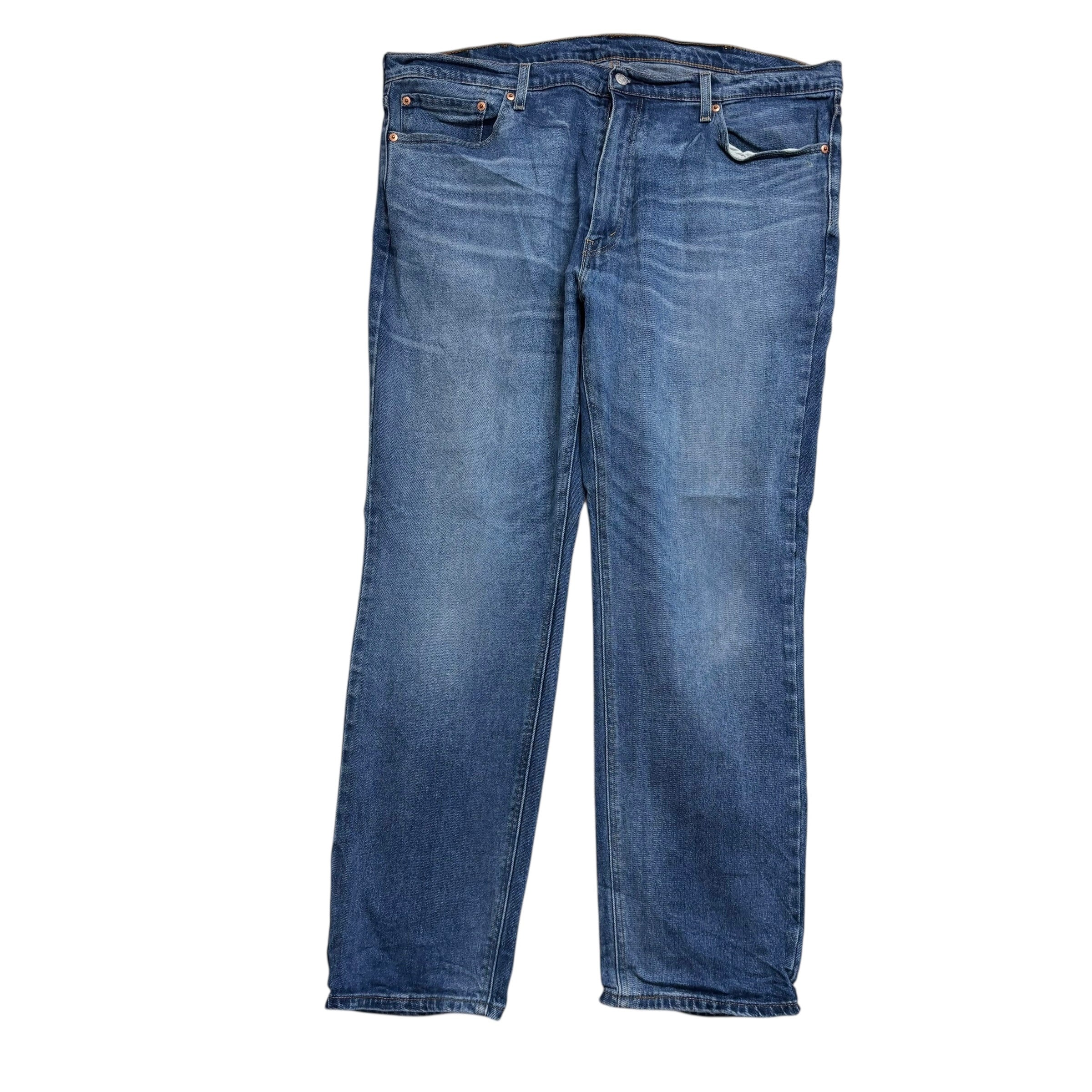 Levis 541 Jeans W42 L32 Mens Mid Blue Athletic Tapered Fit Stretch Denim