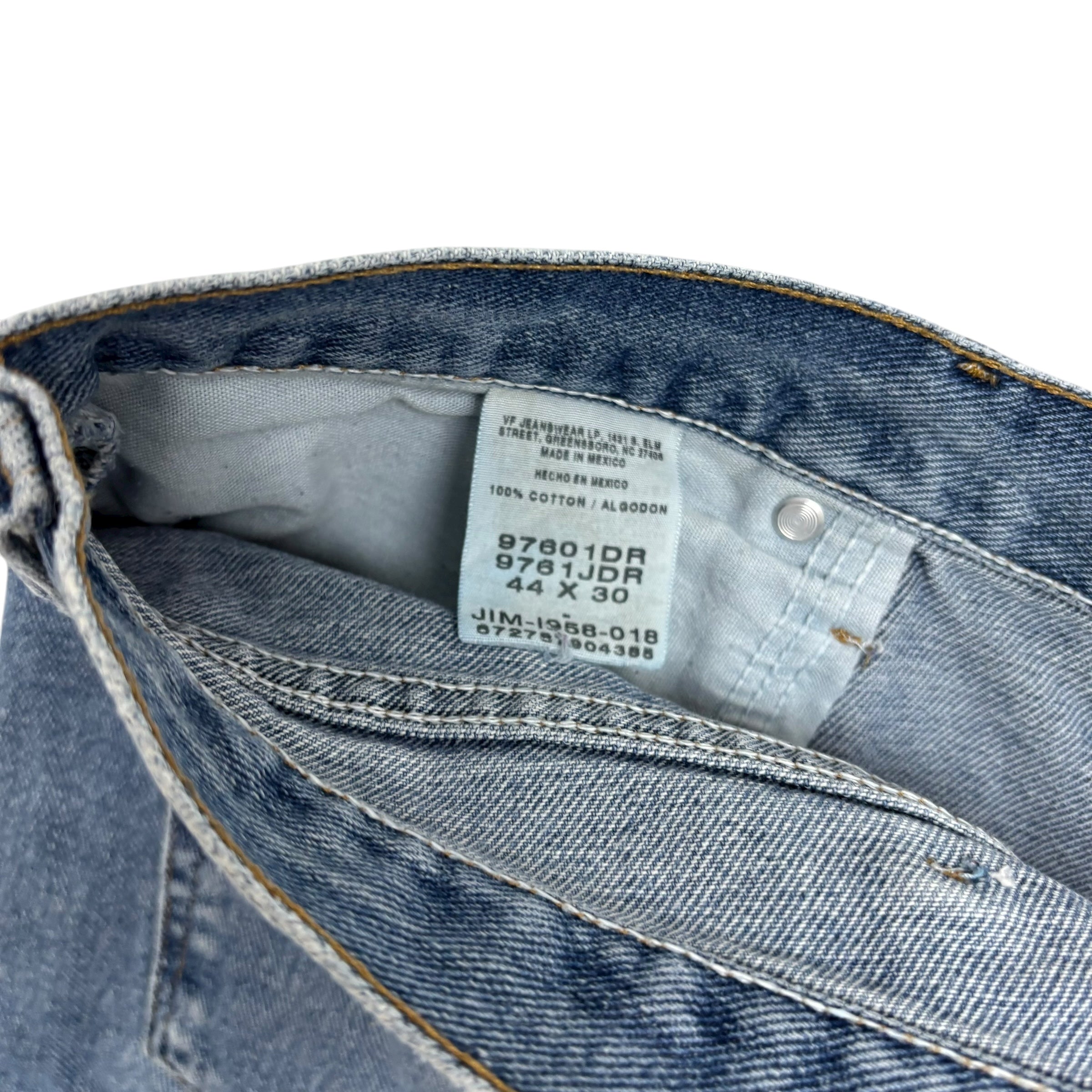 Wrangler Jeans W44 L30 Mens Mid Blue Relaxed Straight Fit Vintage Denim