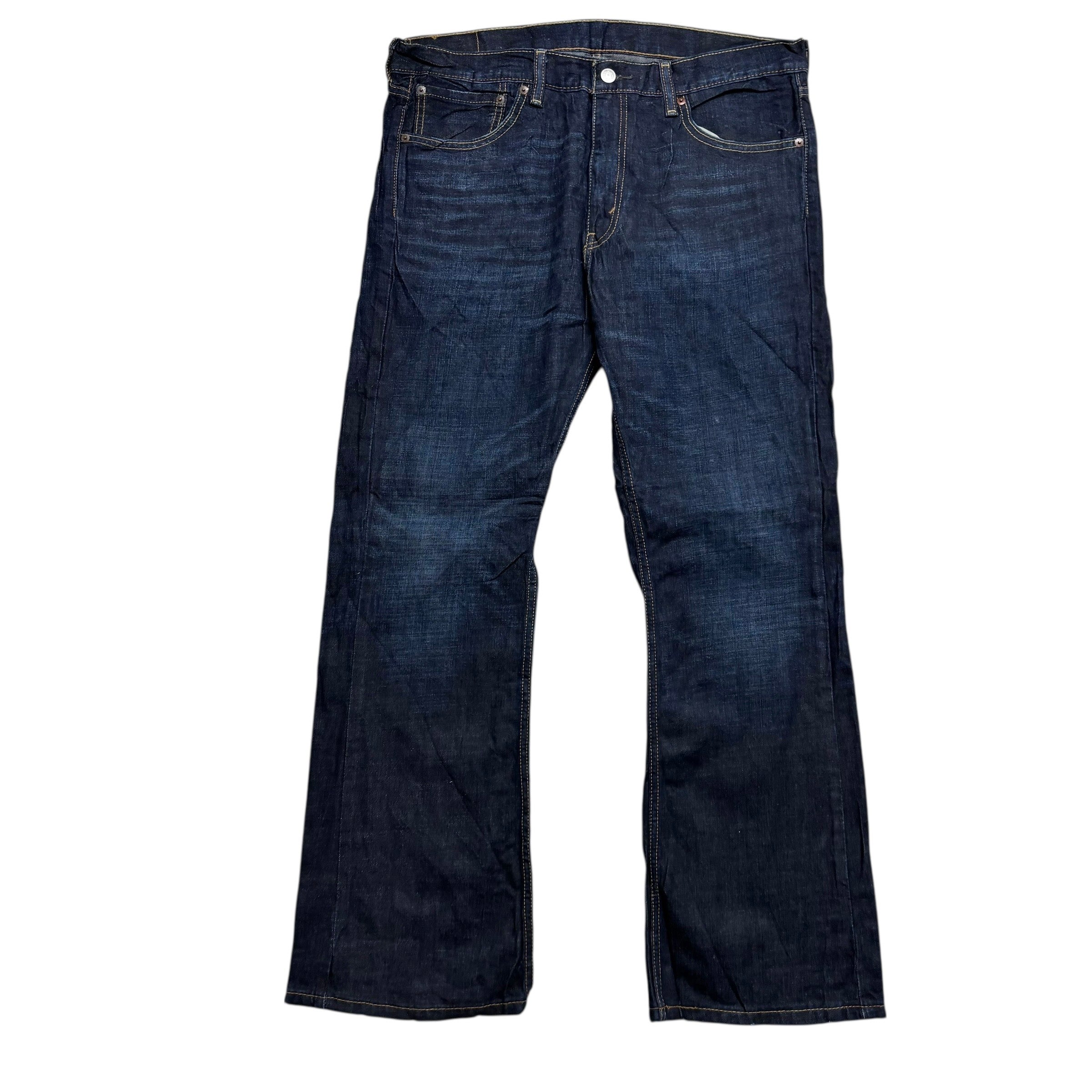 Levis 527 Jeans W36 L30 Mens Dark Blue Slim Bootcut Fit Denim (E)