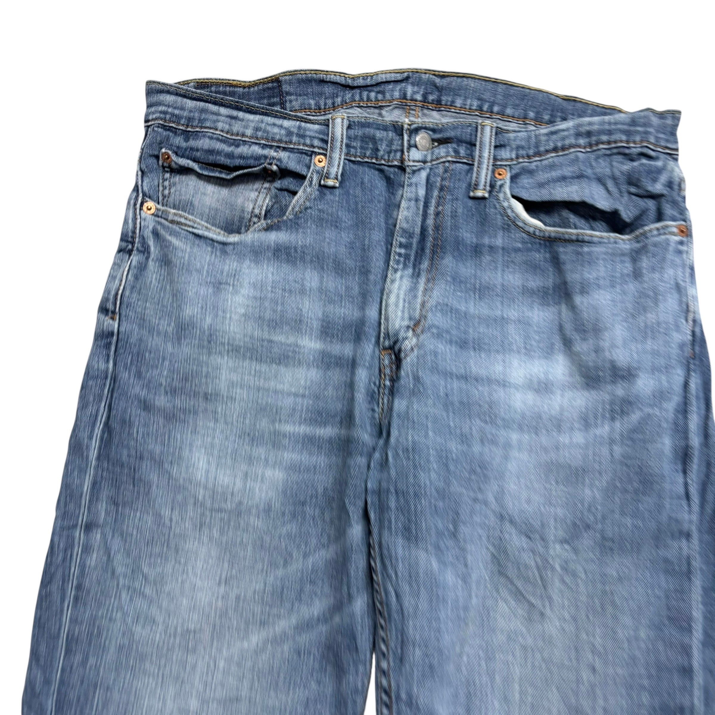 Levis 514 Jeans W34 L30 Mens Mid Blue Regular Straight Fit Stretch Denim