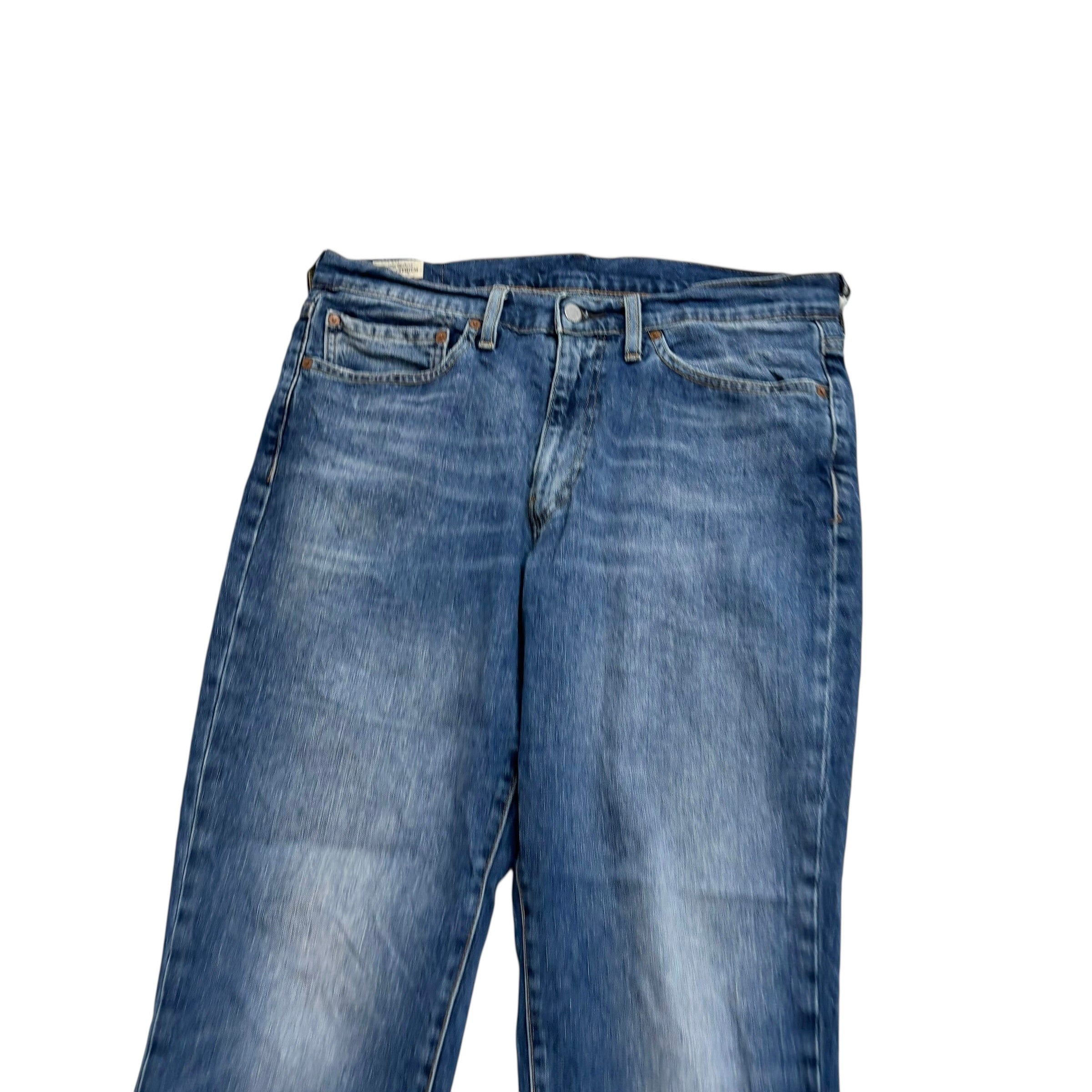 Levis 541 Jeans W34 L30 Mens Mid Blue Athletic Tapered Fit Stretch Denim (E)