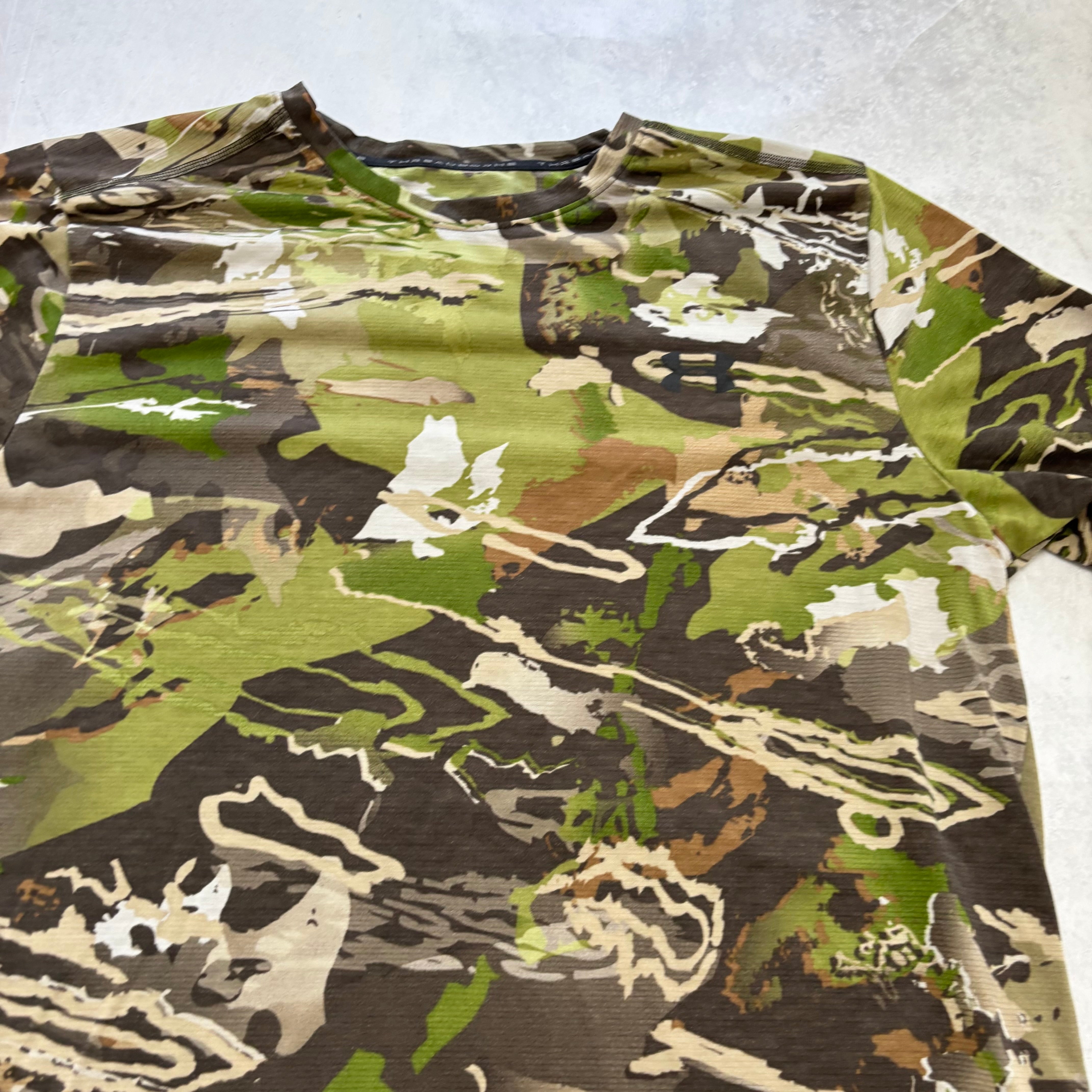 Under Armour T Shirt Mens XL Camo Sports Gym Running Camouflage (E)