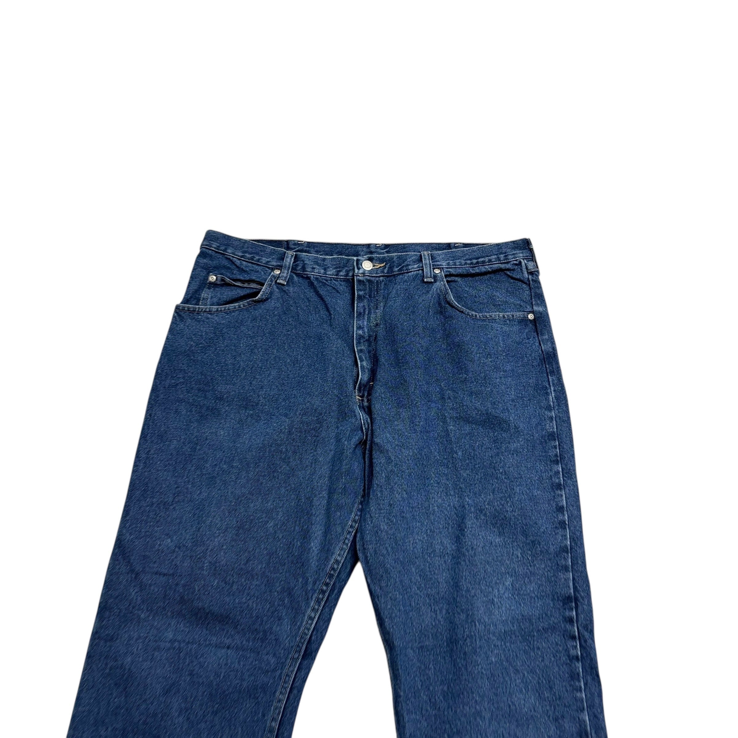 Wrangler Jeans W40 L30 Mens Mid Blue Relaxed Straight Fit Denim (E)