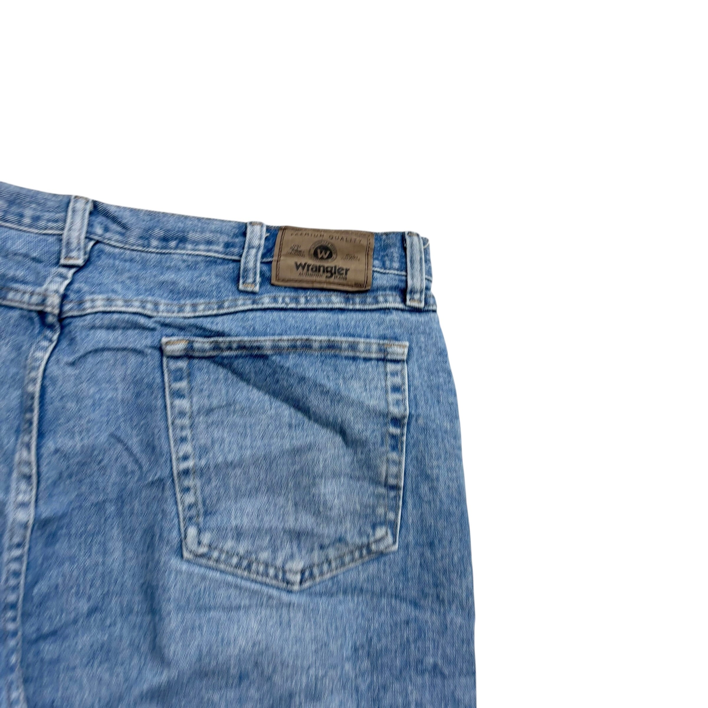 Wrangler Jeans W40 L30 Mens Light Blue Relaxed Straight Fit Baggy Denim (E)