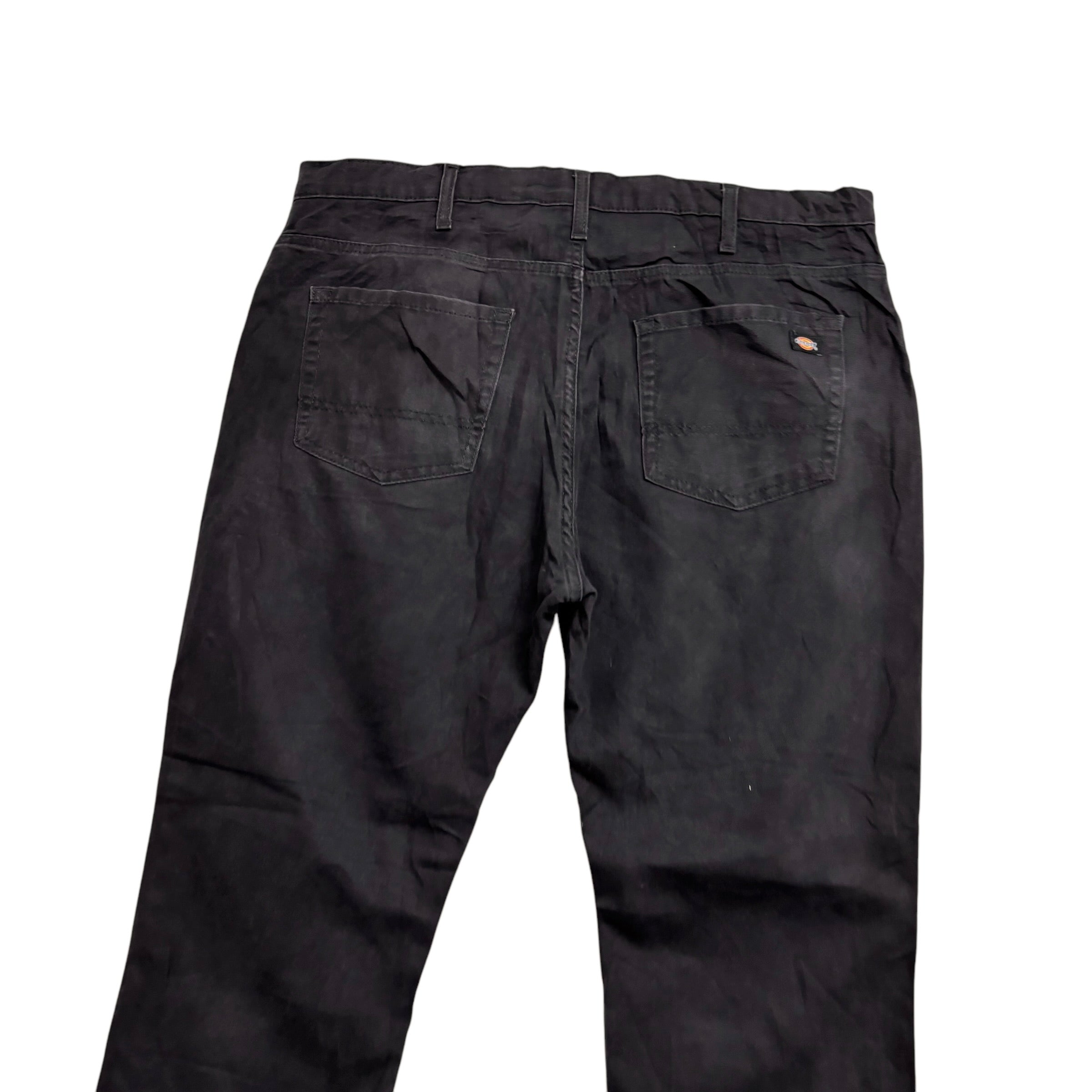 Dickies Jeans W40 L30 Mens Black Regular Straight Fit Stretch Denim (E)