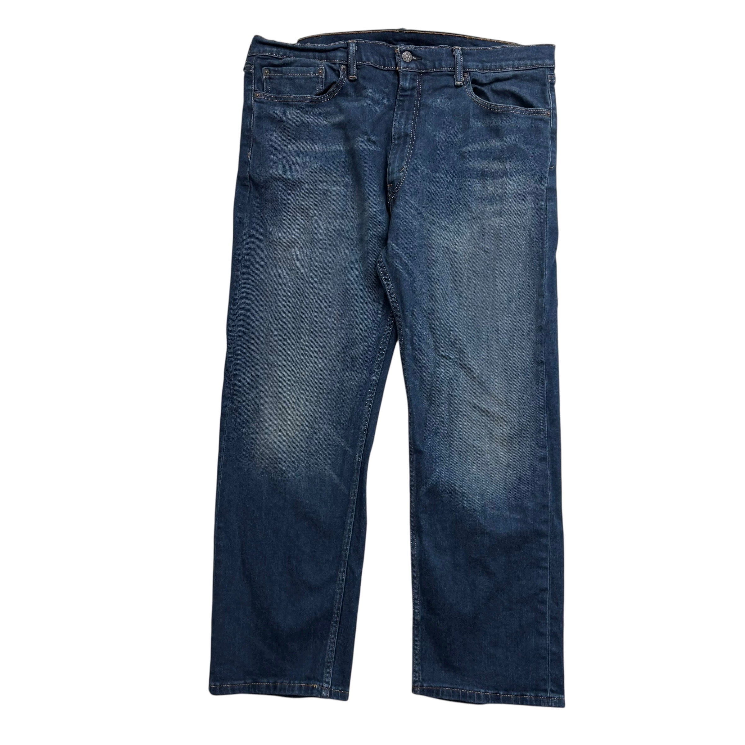 Levis 505 Jeans W40 L29 Mens Dark Blue Regular Straight Fit Stretch Denim