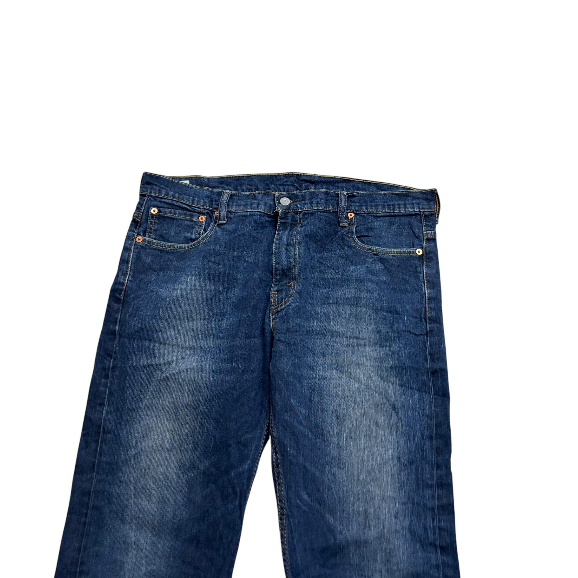 Levis 569 Jeans W36 L29 Mens Dark Blue Baggy Relaxed Straight Stretch Denim (E)