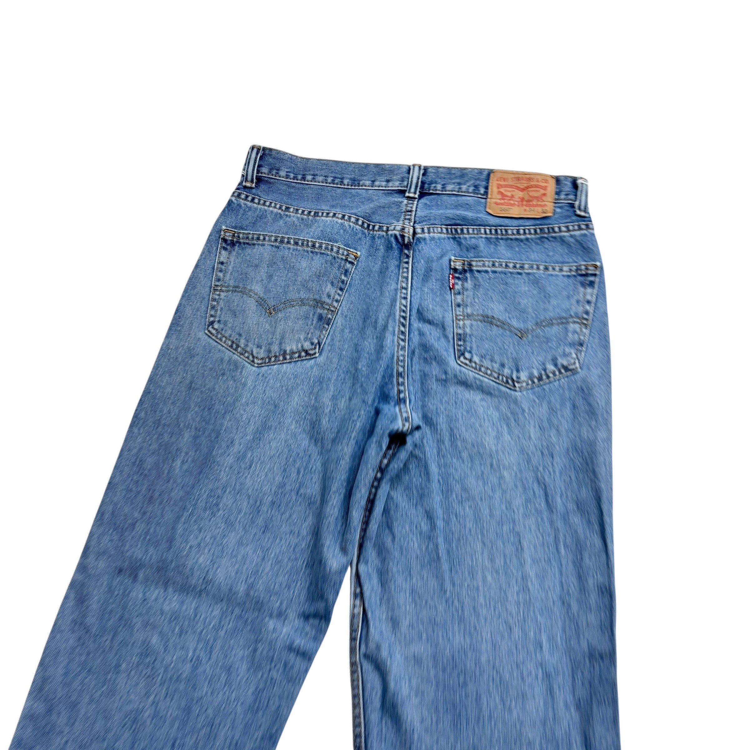 Levis 560 Jeans W34 L32 Mens Mid Blue Baggy Relaxed Comfort Vintage Denim (E)