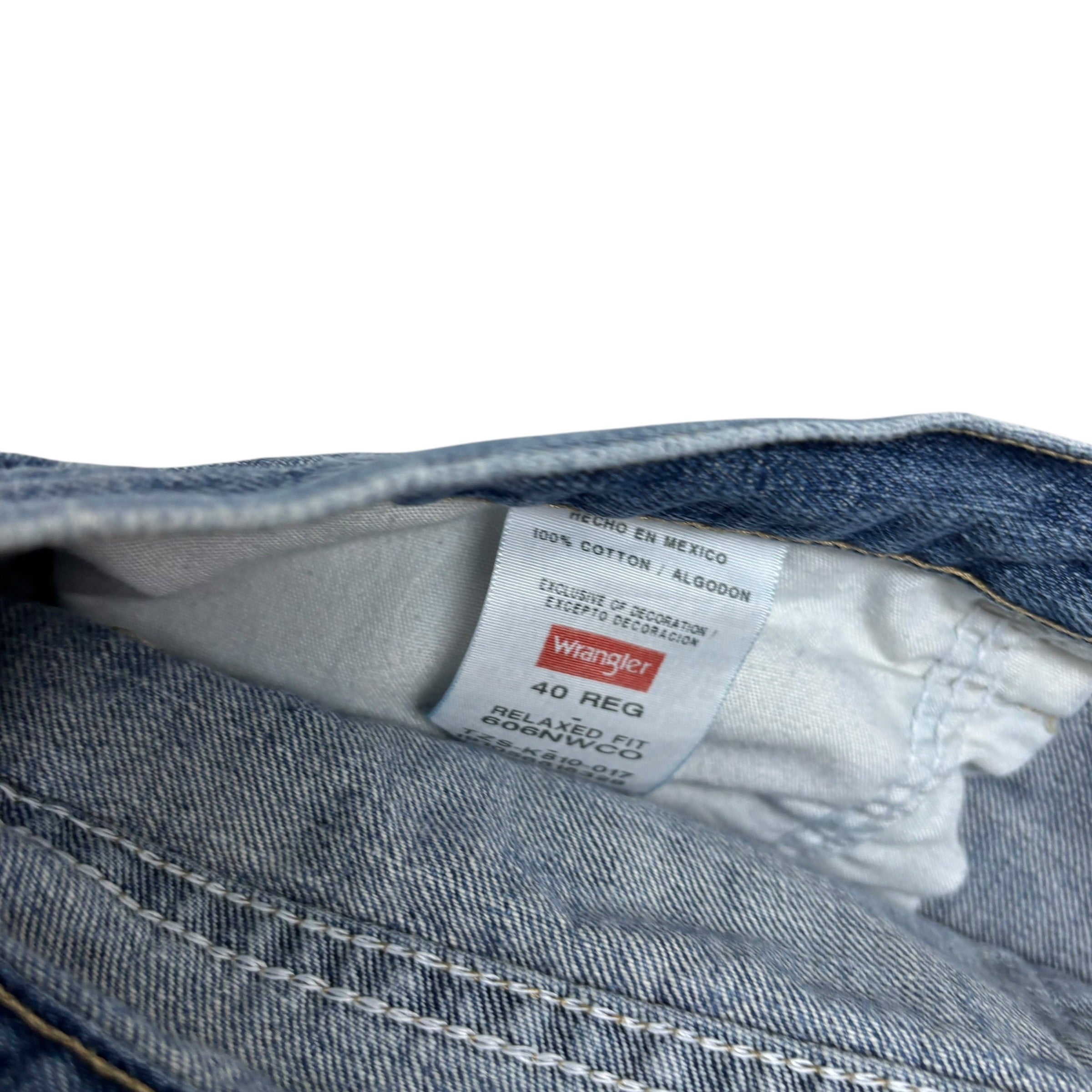 Wrangler Baggy Jorts W40 Mens Denim Shorts Mid Blue Relaxed Fit (F)