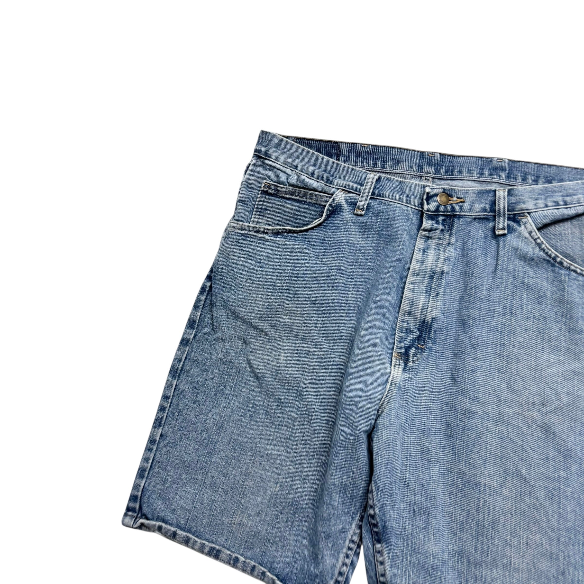 Wrangler Baggy Jorts W38 Mens Denim Shorts Mid Blue Relaxed Fit (E)