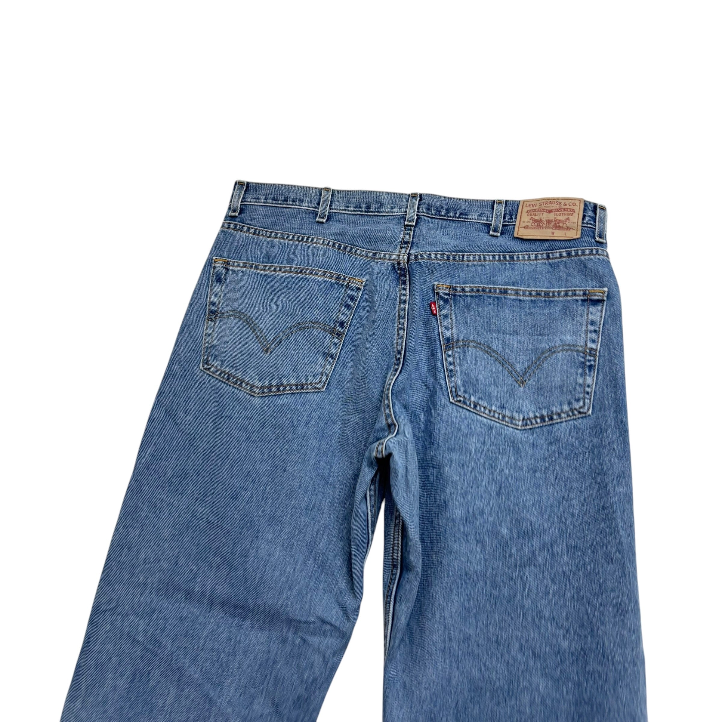 Levis 550 Jeans W38 L32 Mens Mid Blue Baggy Relaxed Straight Vintage Denim (E)