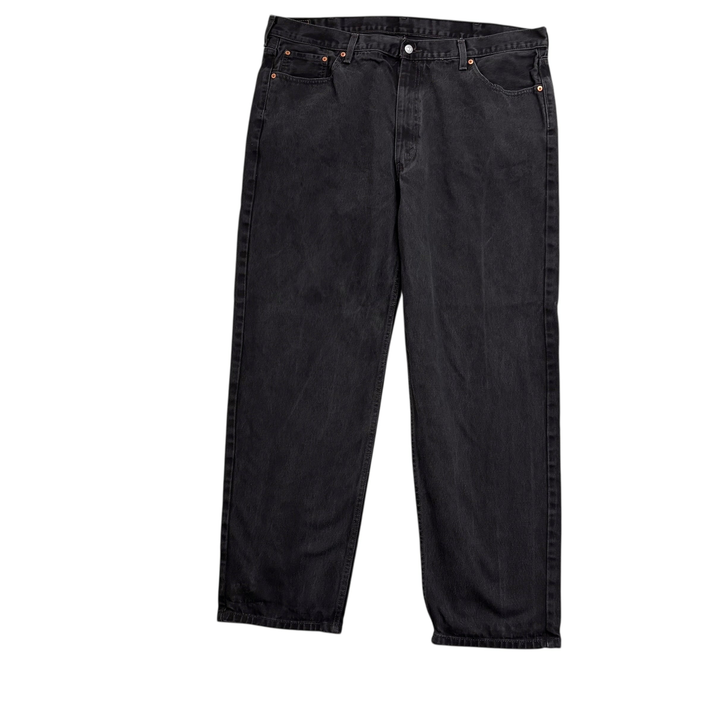Levis 550 Jeans W44 L34 Mens Black Baggy Relaxed Straight Fit Denim (E)