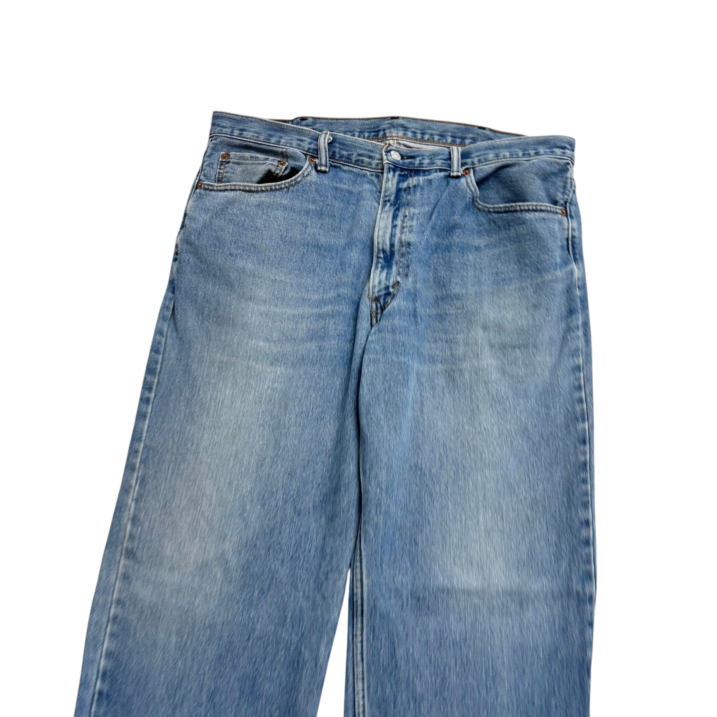 Levis 550 Jeans W40 L32 Mens Mid Blue Baggy Relaxed Straight Fit Vintage Denim