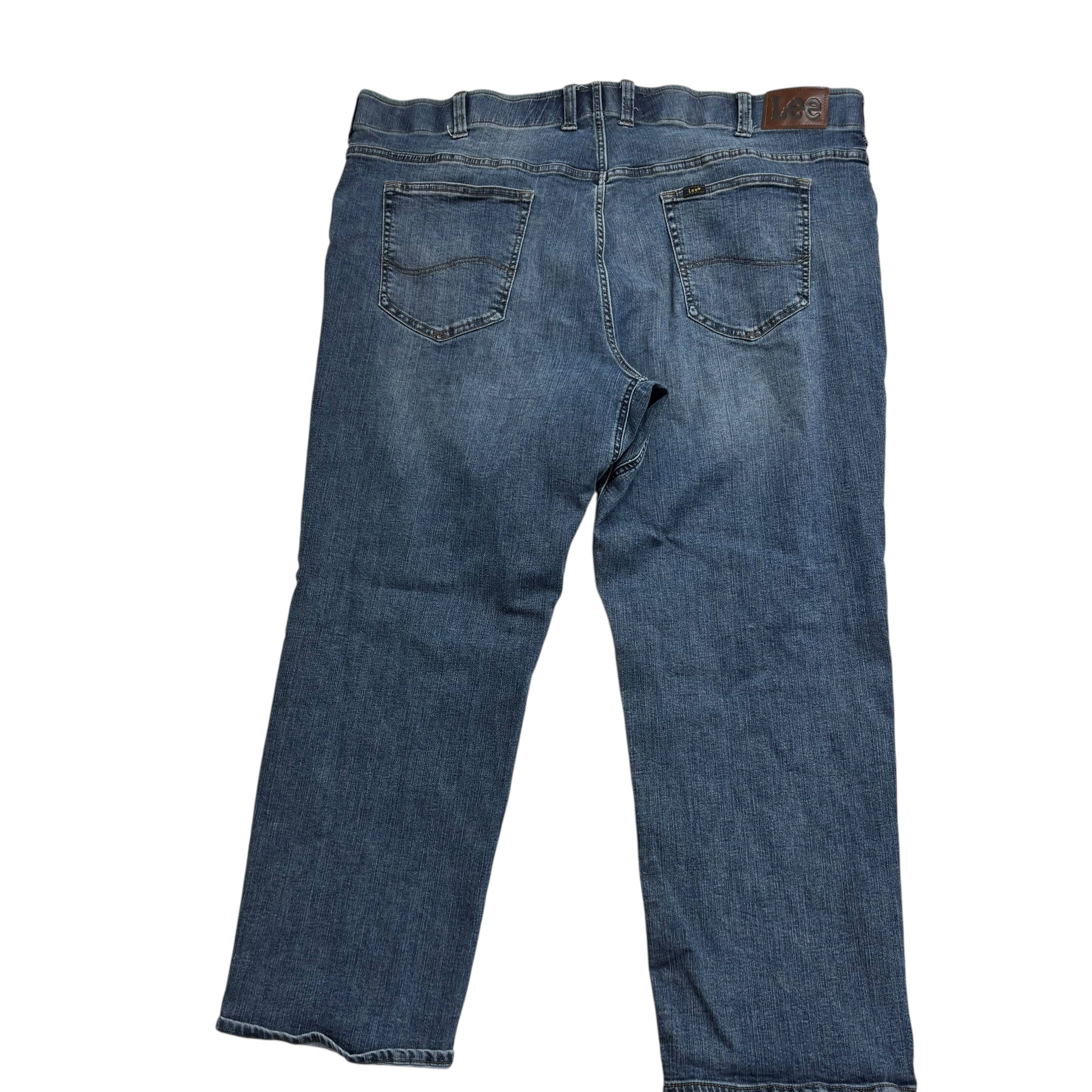 Lee Jeans W46 L29 Mens Mid Blue Relaxed Straight Fit Stretch Denim (E)