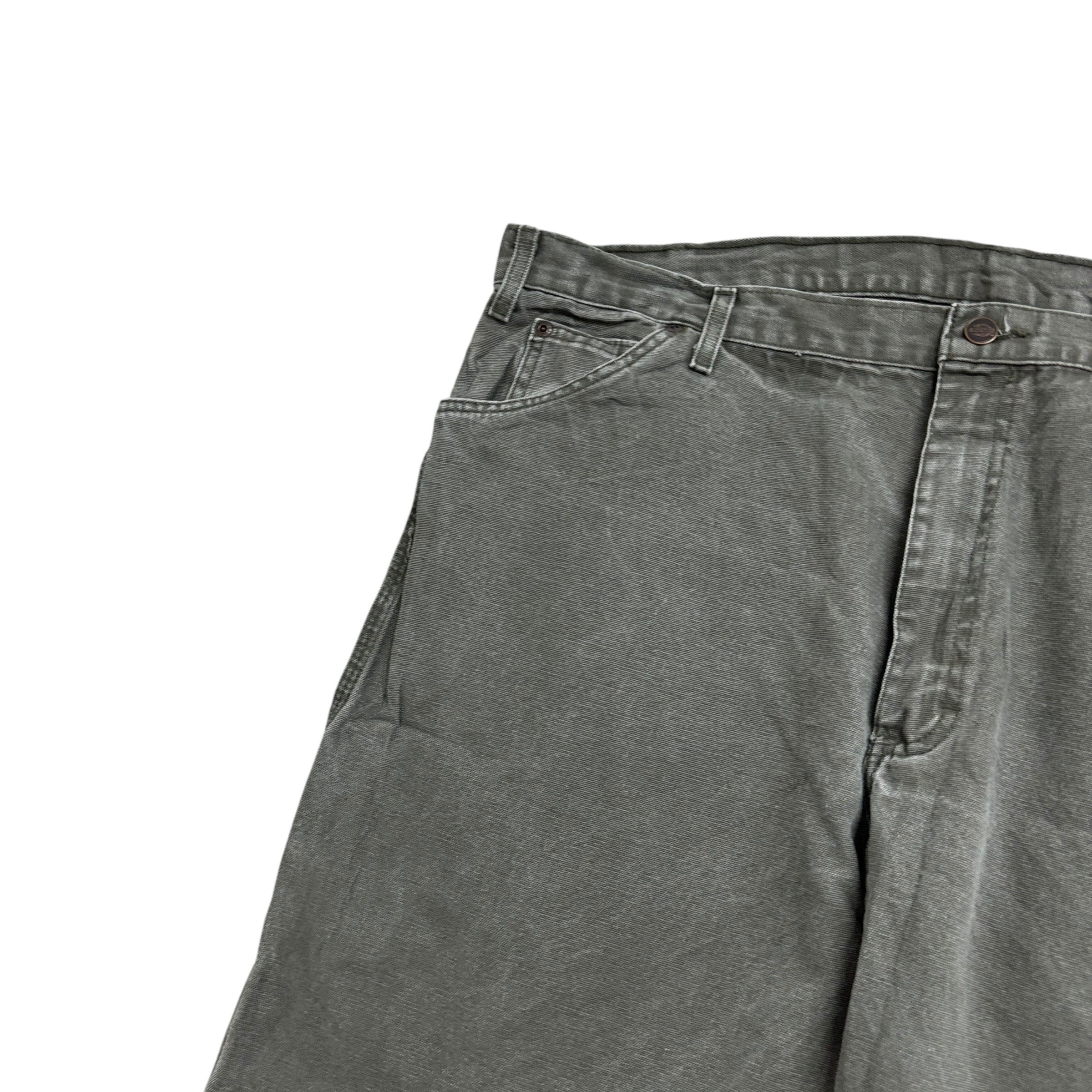 Dickies Carpenter Pants W42 L30 Mens Green Relaxed Straight Trousers Jeans