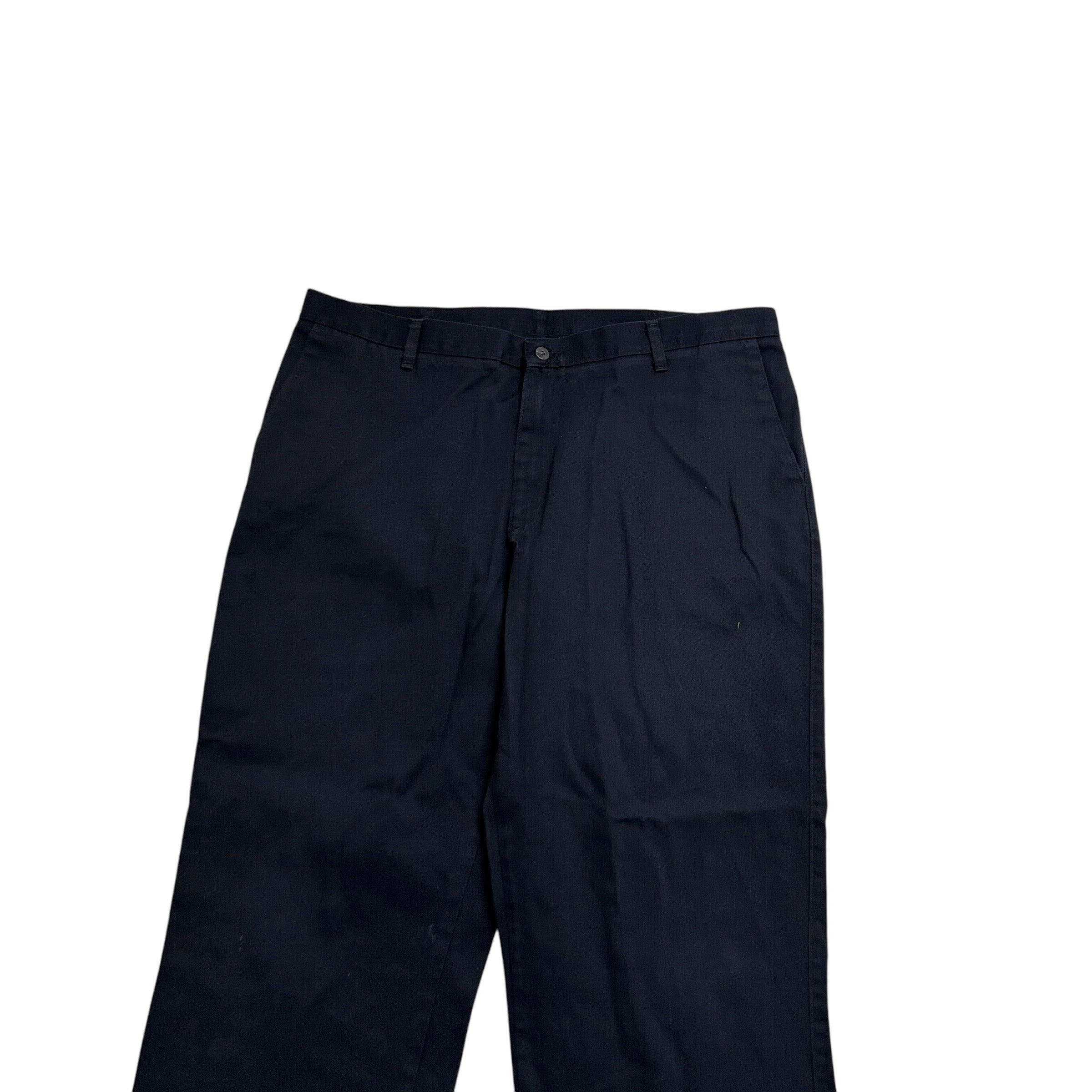Lee Trousers W38 L30 Mens Black Regular Straight Fit Stretch Pants (E)