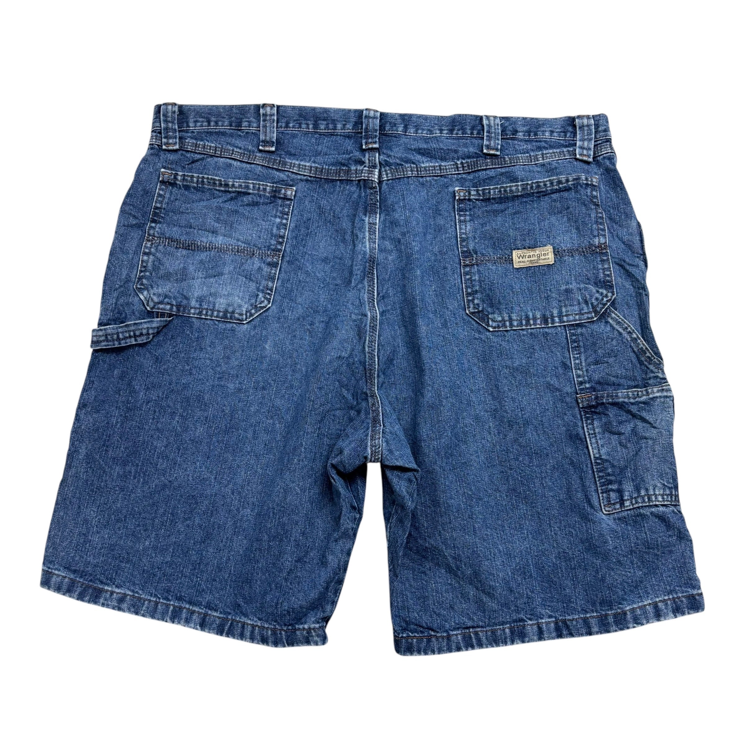 Wrangler Baggy Jorts W42 Mens Mid Blue Denim Shorts Relaxed Fit Carpenter (E)