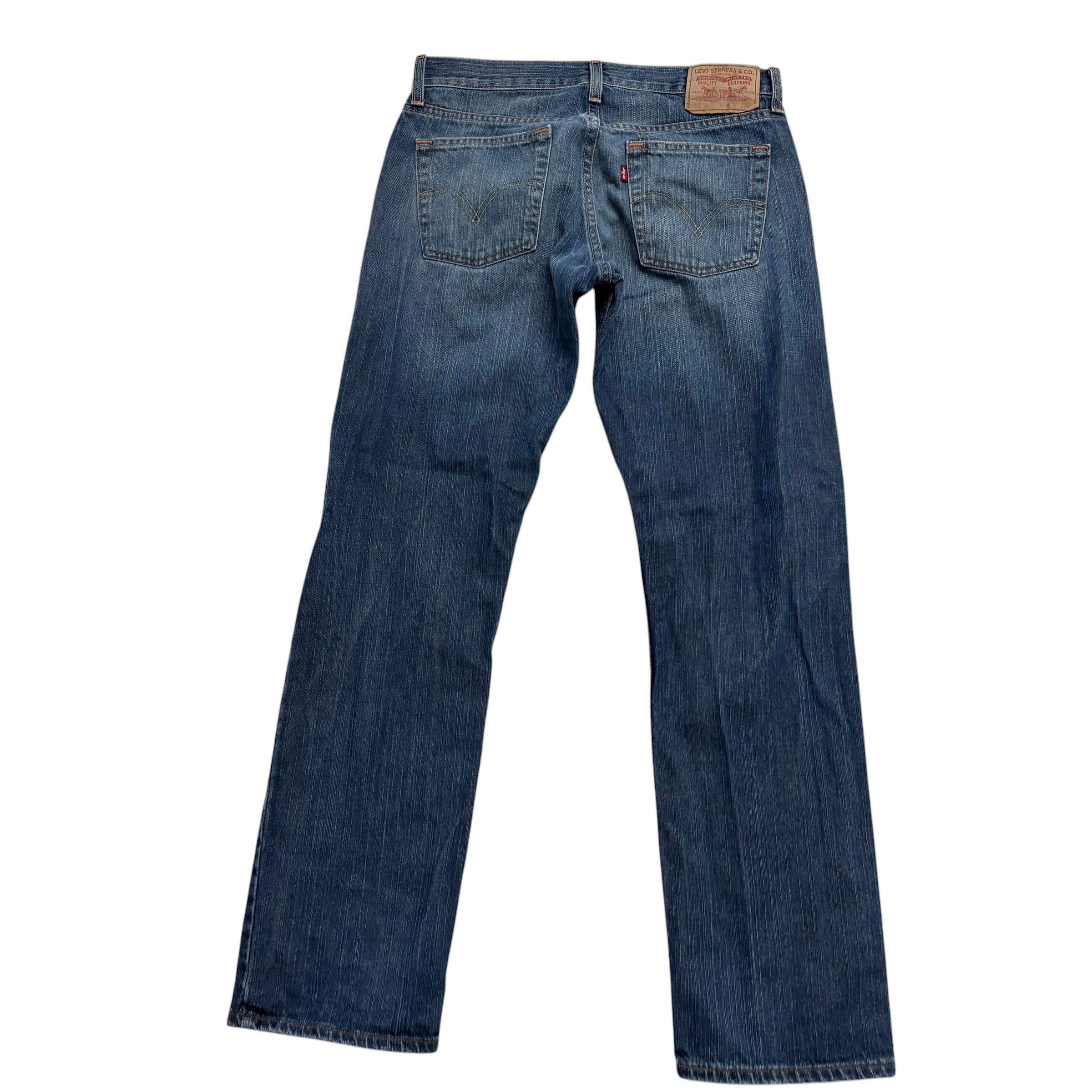 Levis 514 Jeans W32 L32 Mens Mid Blue Regular Straight Fit Vintage Denim