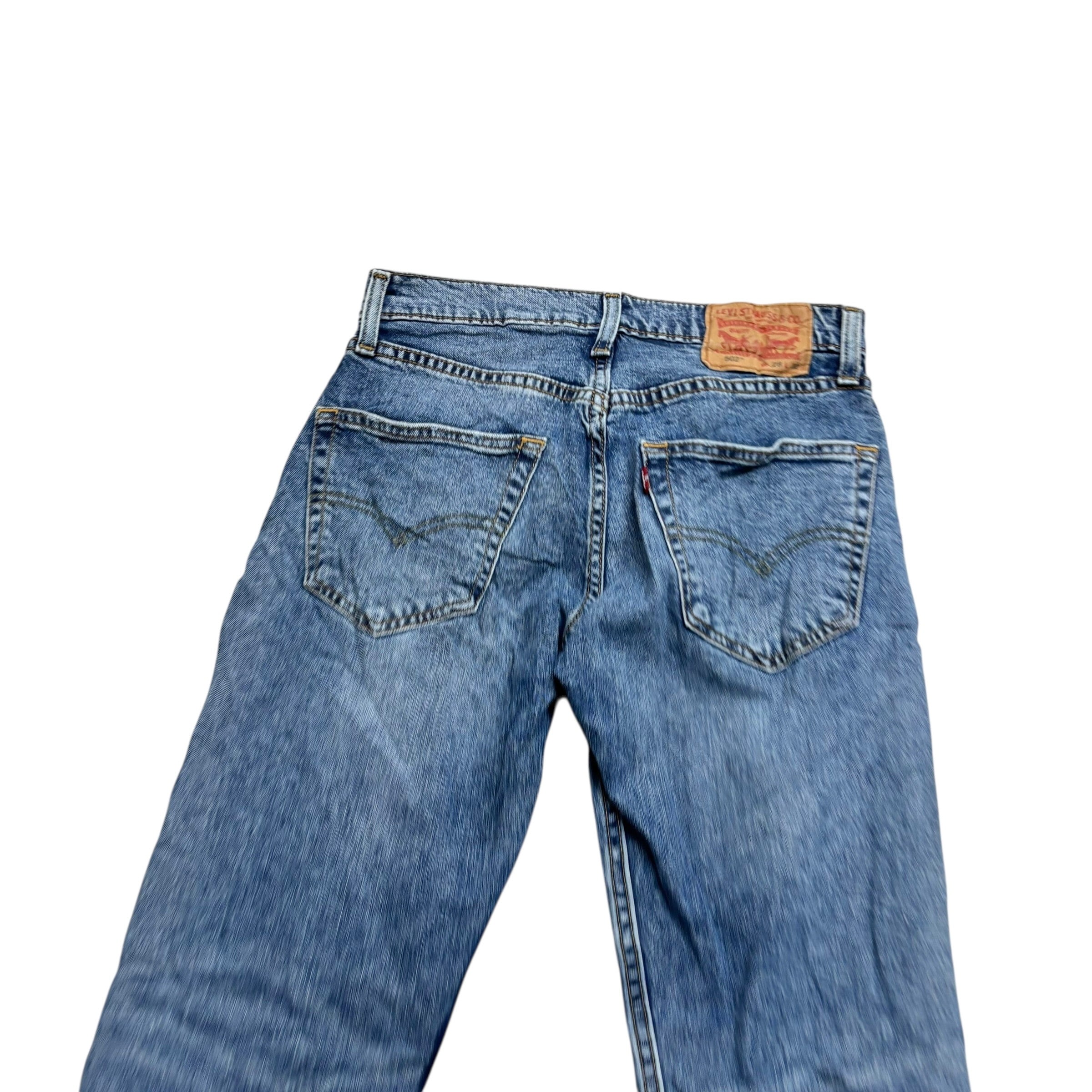 Levis 502 Jeans W28 L31 Mens Mid Blue Regular Tapered Fit Stretch Denim (E)