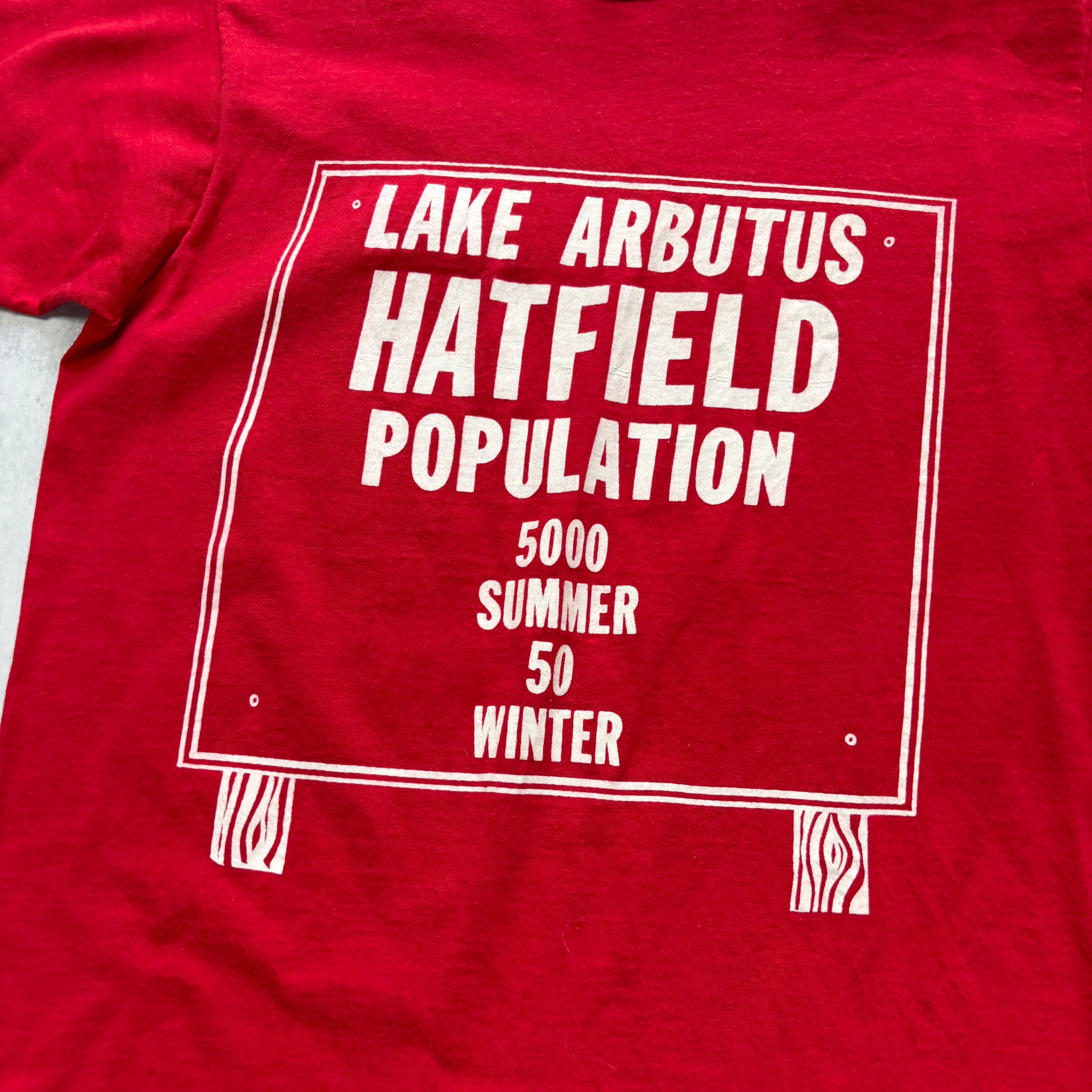 Vintage T Shirt Mens Small Red Single Stitch Graphic Print 90s USA (E)