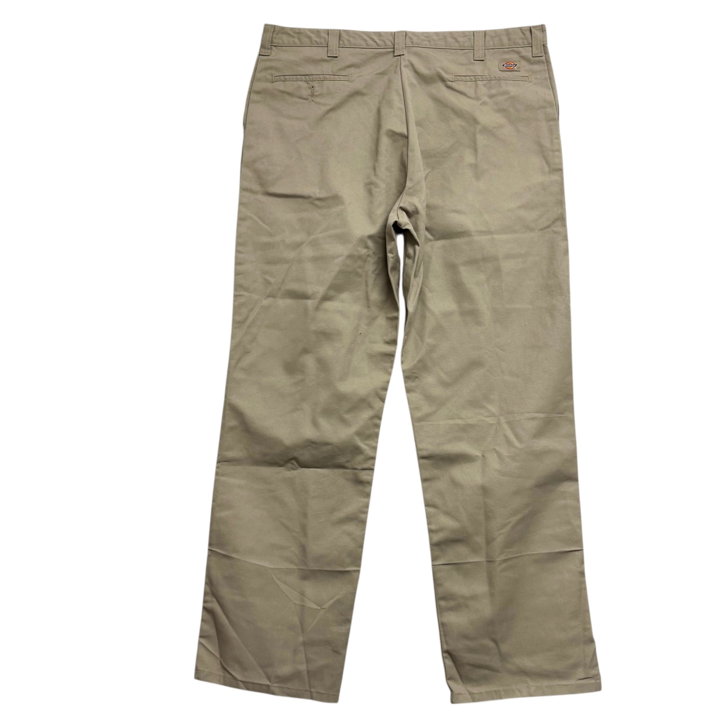 Dickies Chino Trousers W40 L33 Mens Beige Relaxed Straight Fit Pants