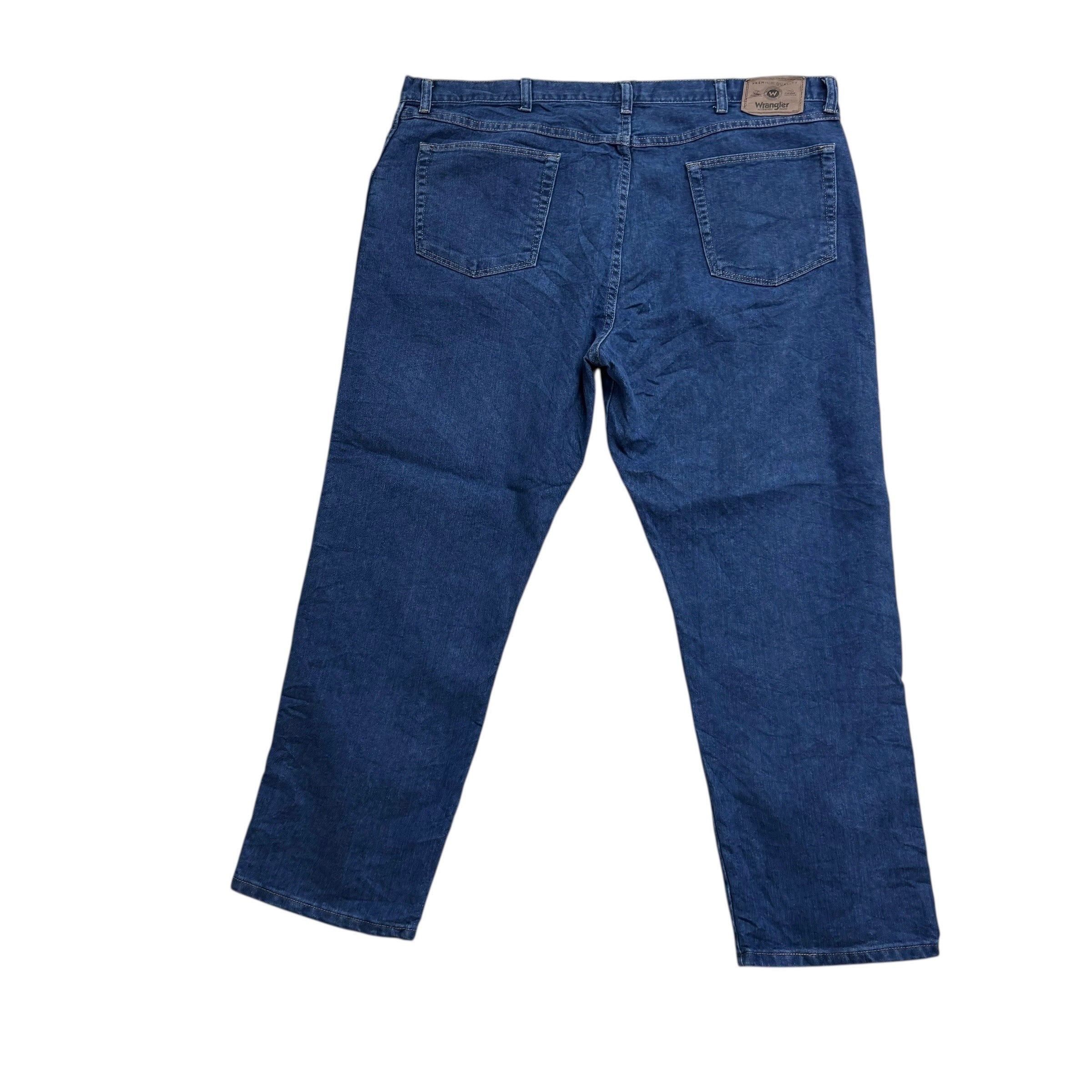 Wrangler Jeans W42 L29 Mens Dark Blue Regular Straight Fit Denim (E)