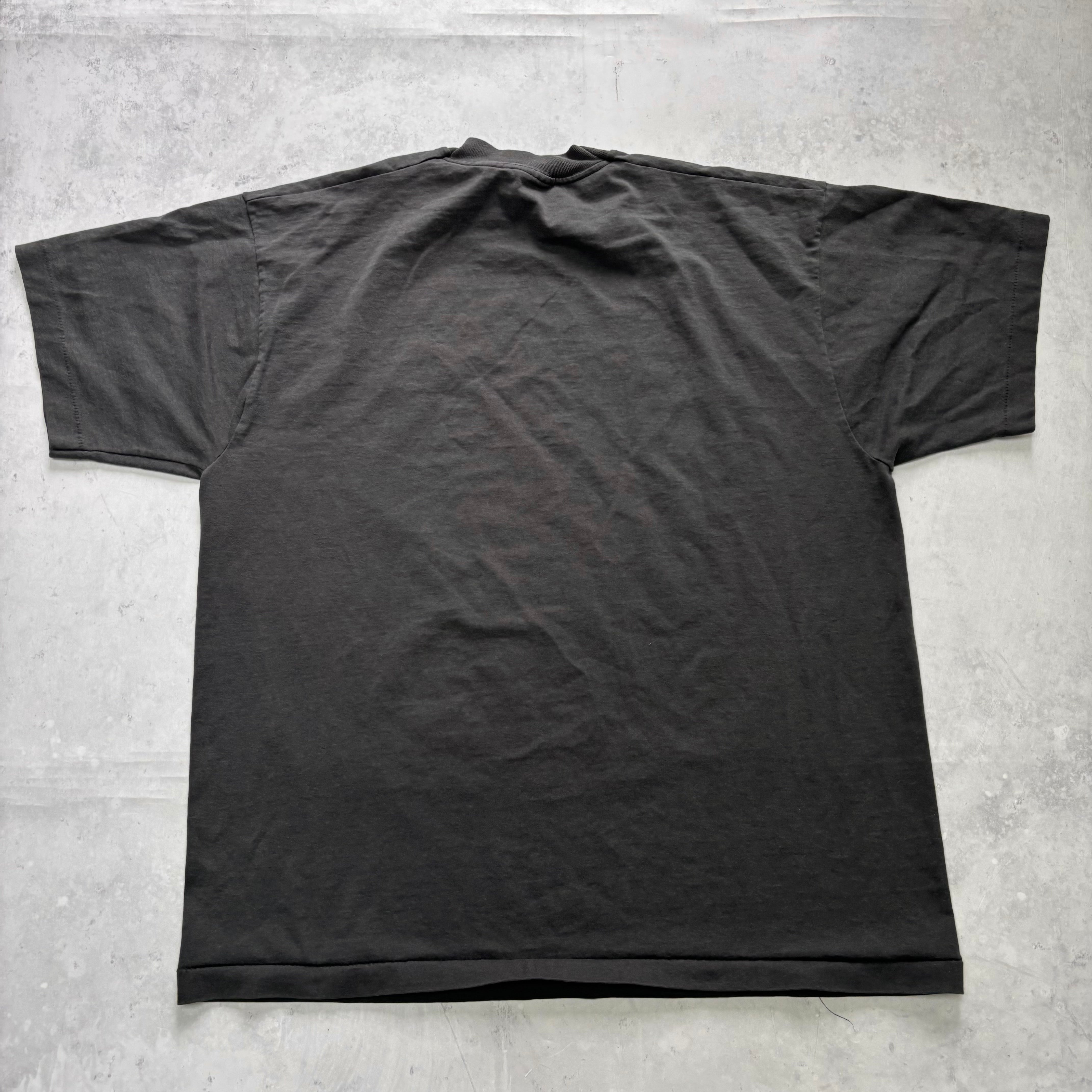 Vintage T Shirt Mens XL Black Single Stitch Graphic Print 90s USA FOTL (E)