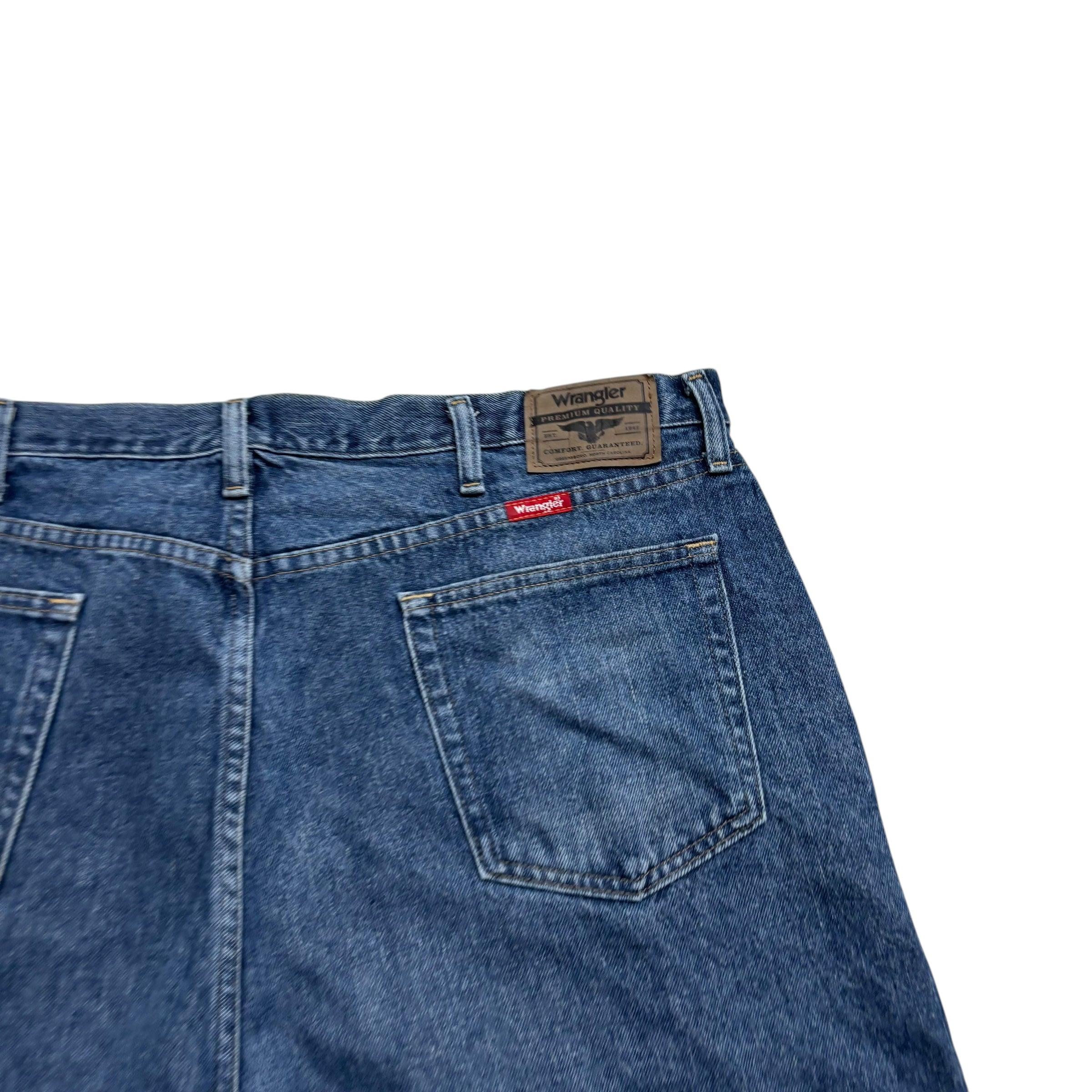 Wrangler Baggy Jorts W42 Mens Denim Shorts Mid Blue Relaxed Fit