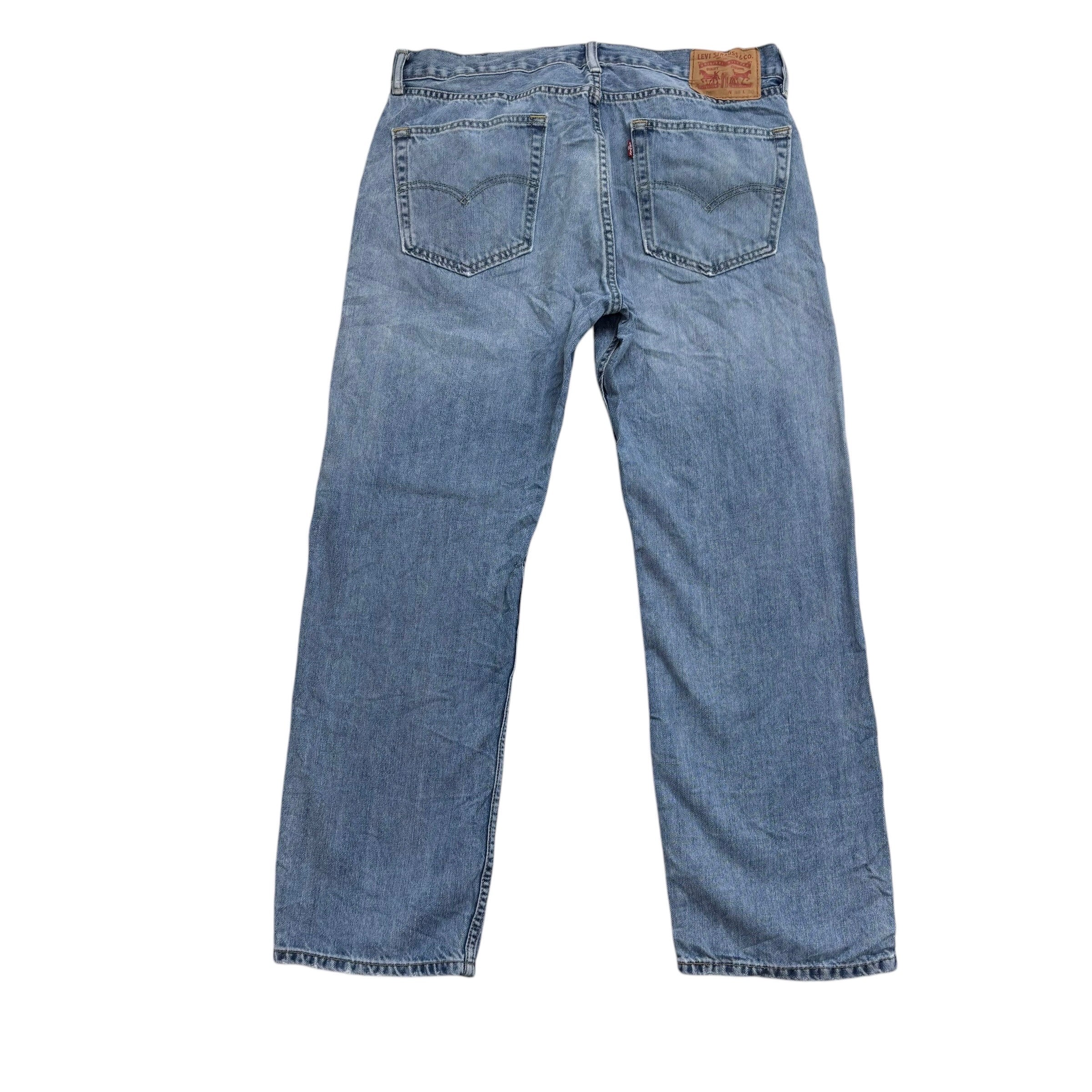 Levis 505 Jeans W36 L30 Mens Light Blue Regular Straight Fit Denim