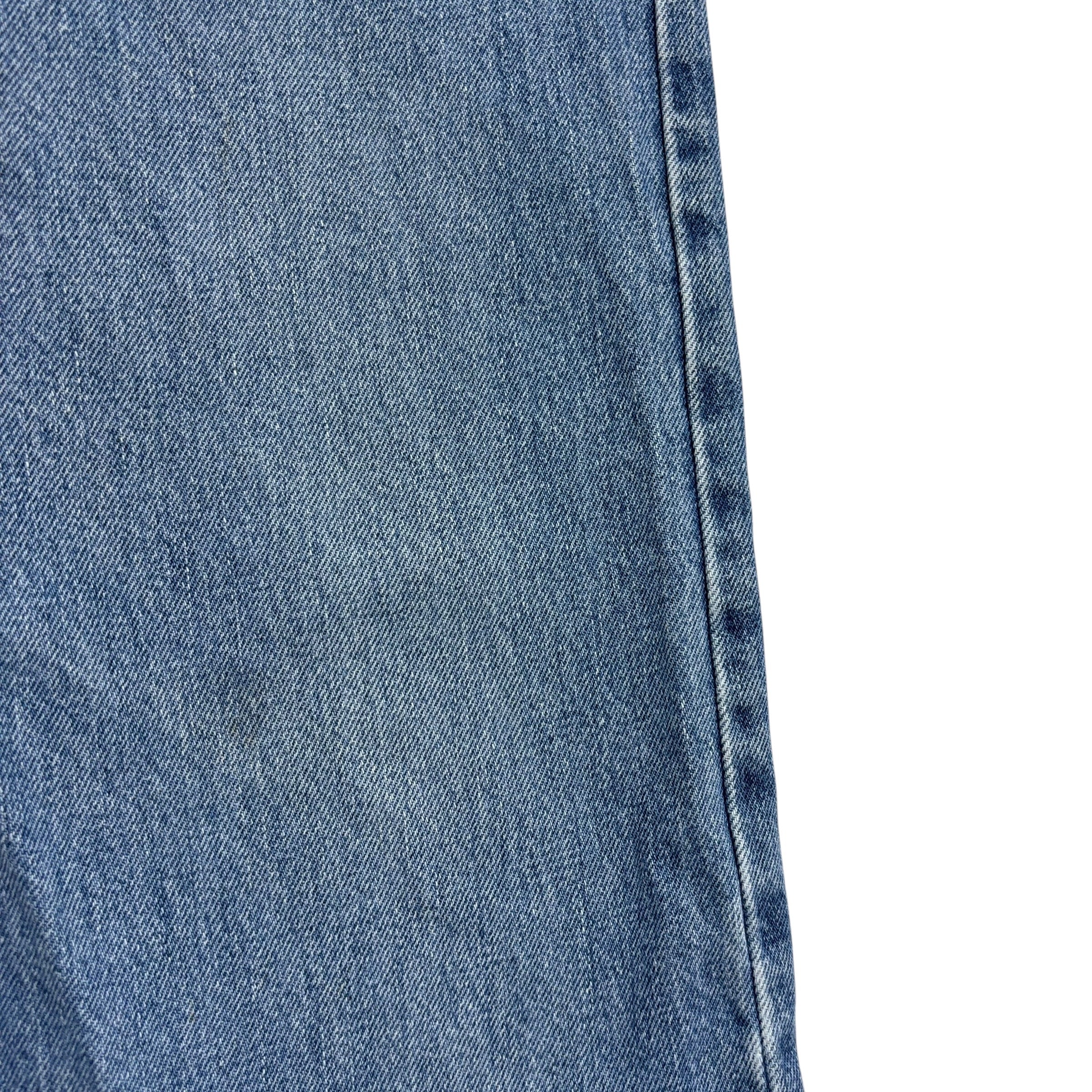 Levis 505 Jeans W35 L32 Mens Light Blue Regular Straight Fit Vintage Denim