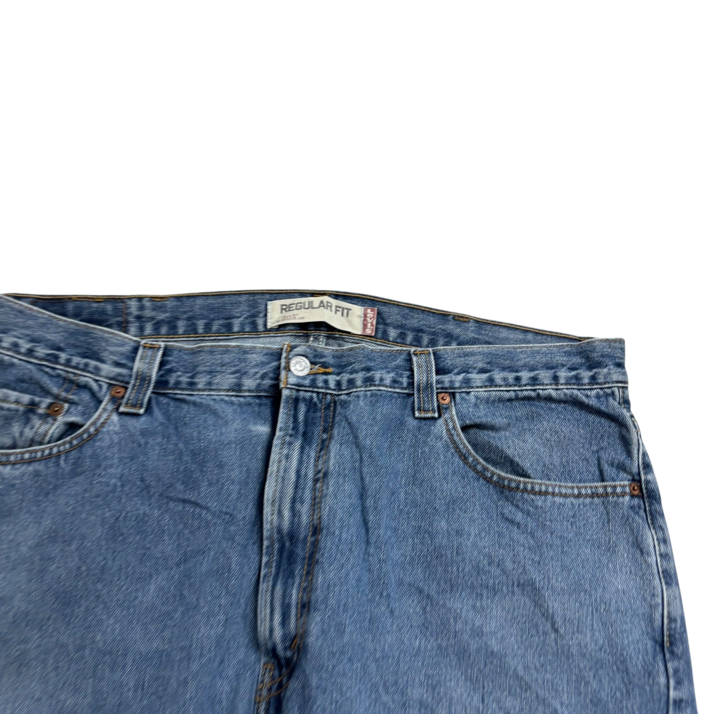 Levis 505 Jeans W40 L30 Mens Mid Blue Regular Straight Fit Vintage Denim