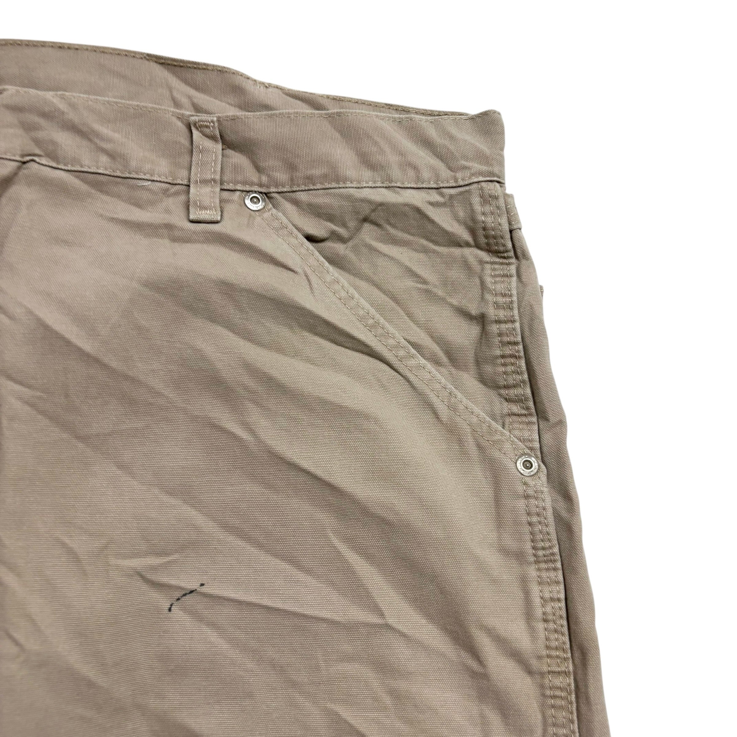 Wrangler Carpenter Pants W42 L32 Mens Beige Relaxed Straight Fit Trousers
