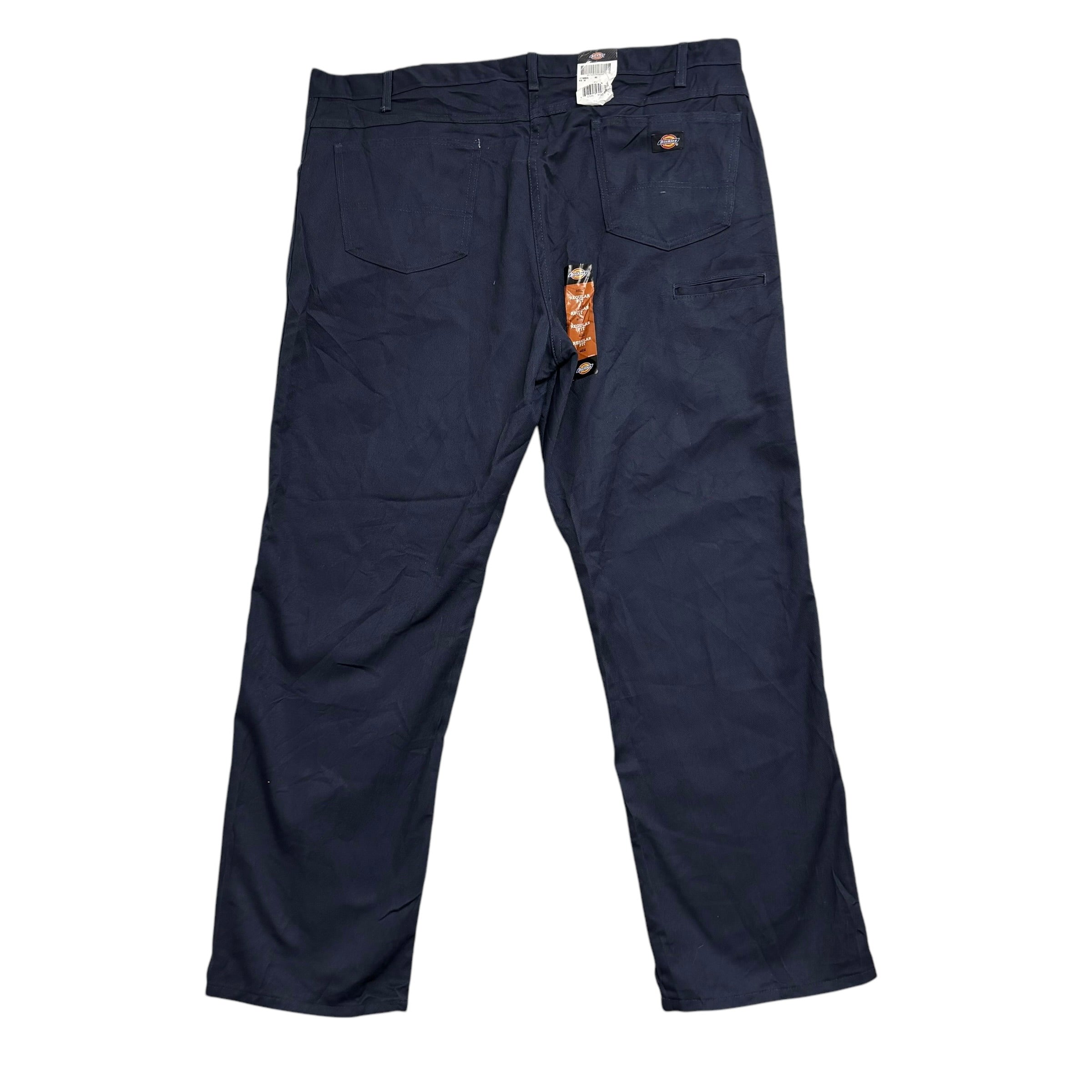 Dickies Carpenter Pants W44 L32 Mens Navy Blue Relaxed Straight Fit Trousers (E)
