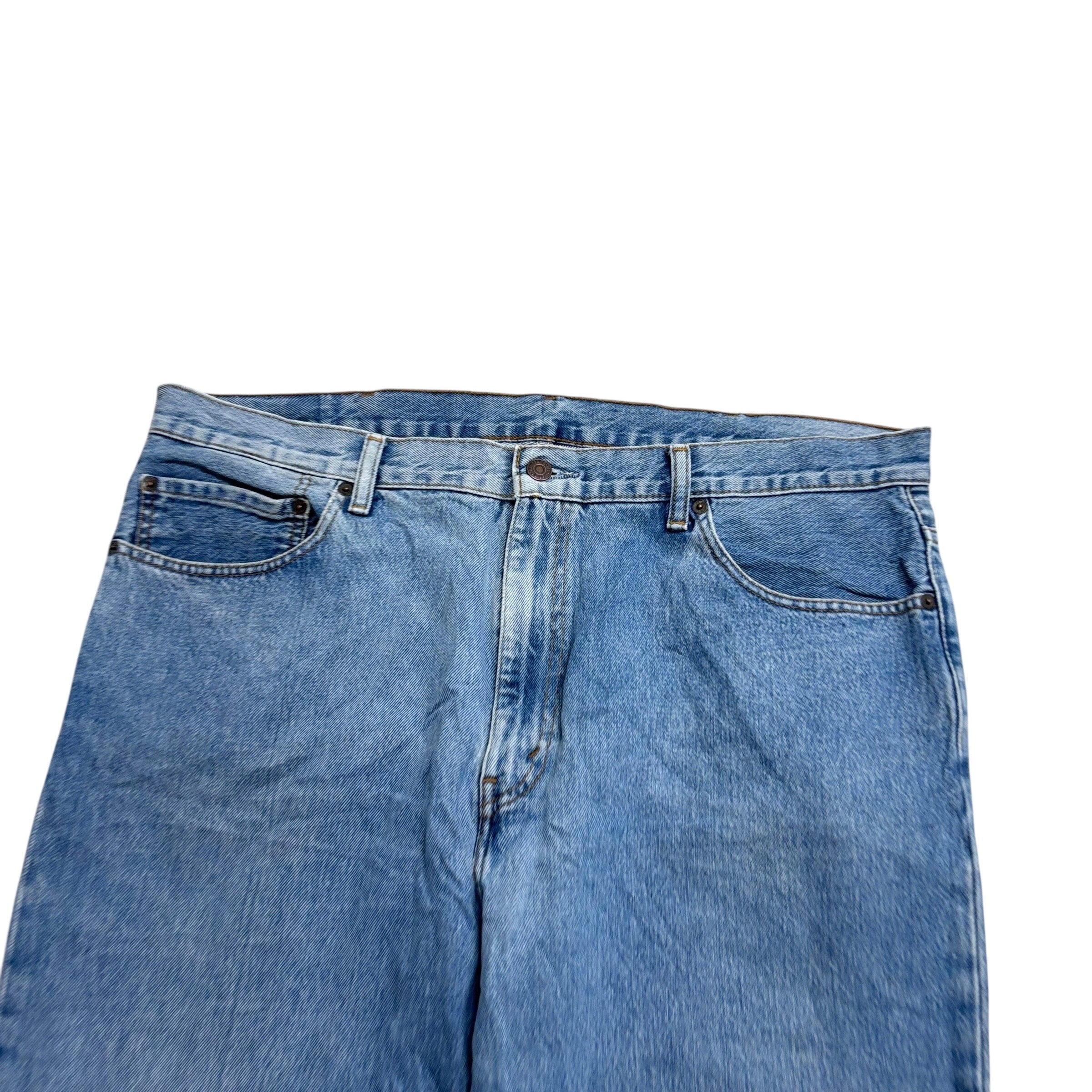 Levis 504 Jeans W40 L30 Mens Light Blue Regular Straight Fit Denim