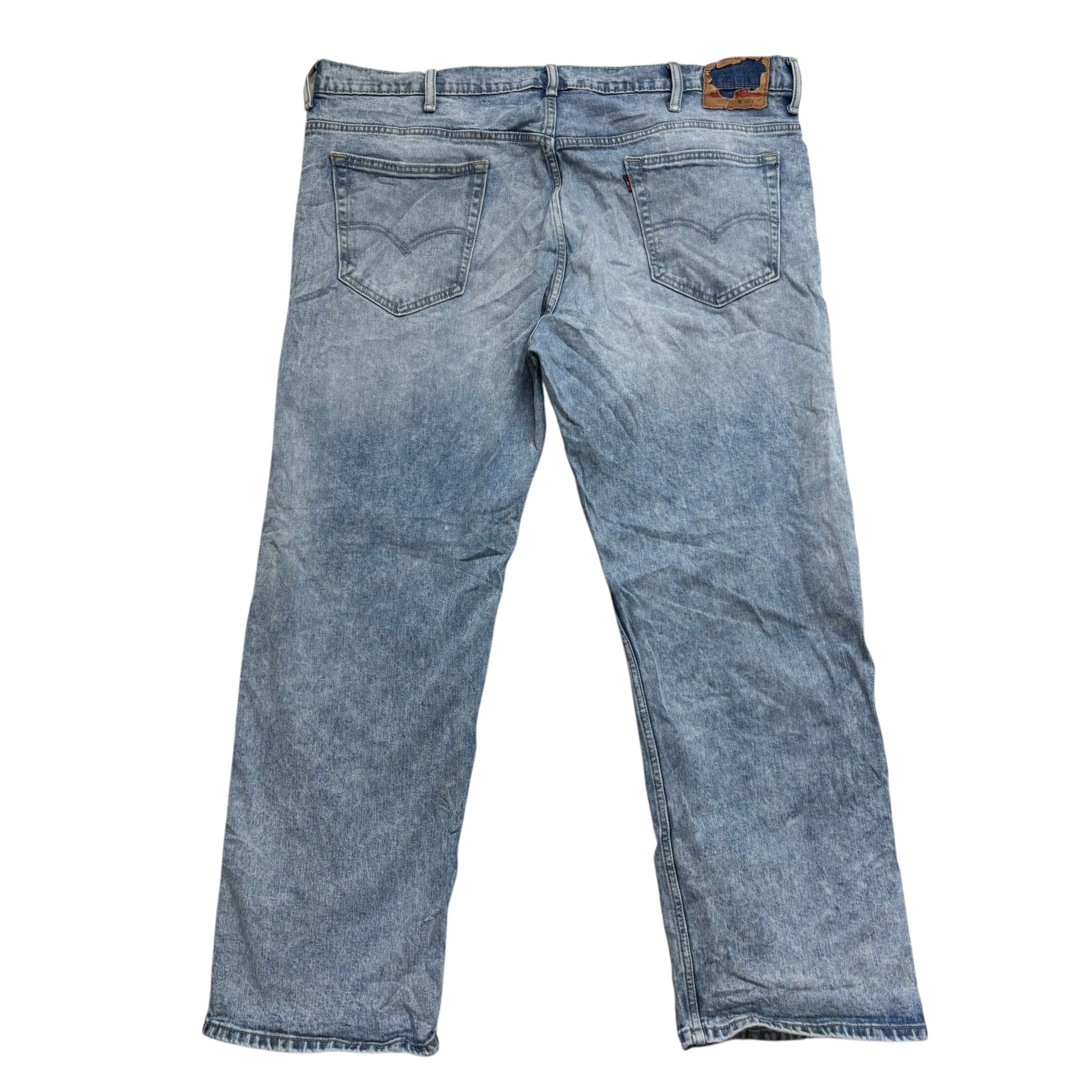 Levis 569 Jeans W42 L32 Mens Light Blue Baggy Relaxed Straight Fit Stretch Denim