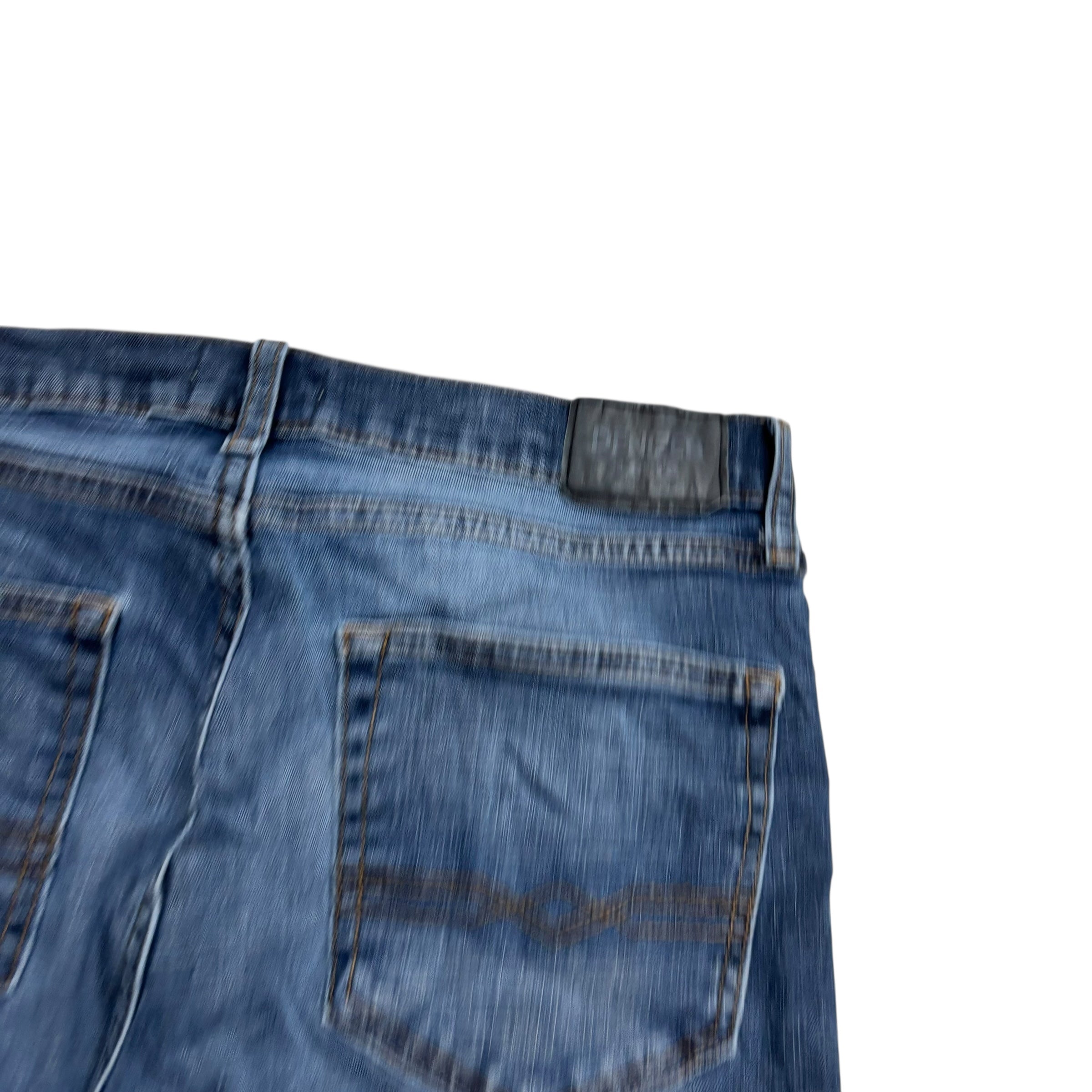 Levis Denizen Jeans W33 L32 Mens Mid Blue Slim Straight Fit Stretch Denim